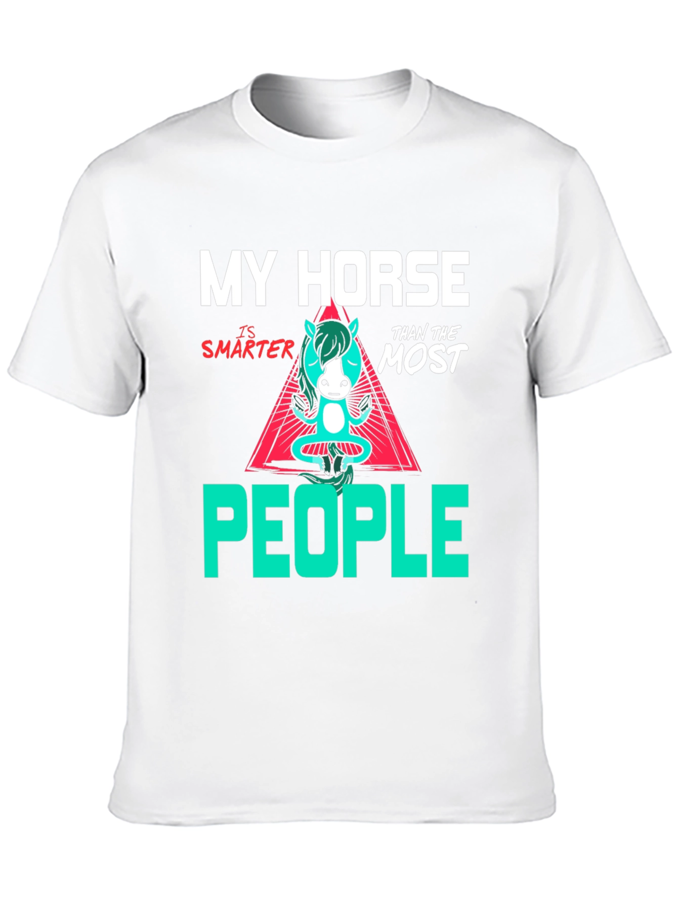 Funny Horse Smarter Than People Graphic T-Shirt