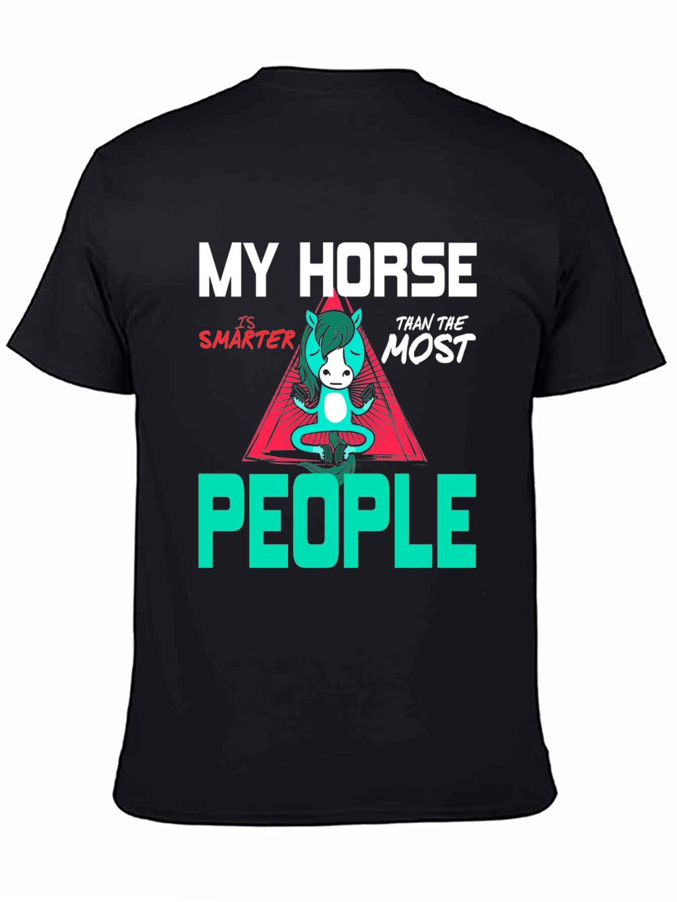 Funny Horse Smarter Than People Graphic T-Shirt