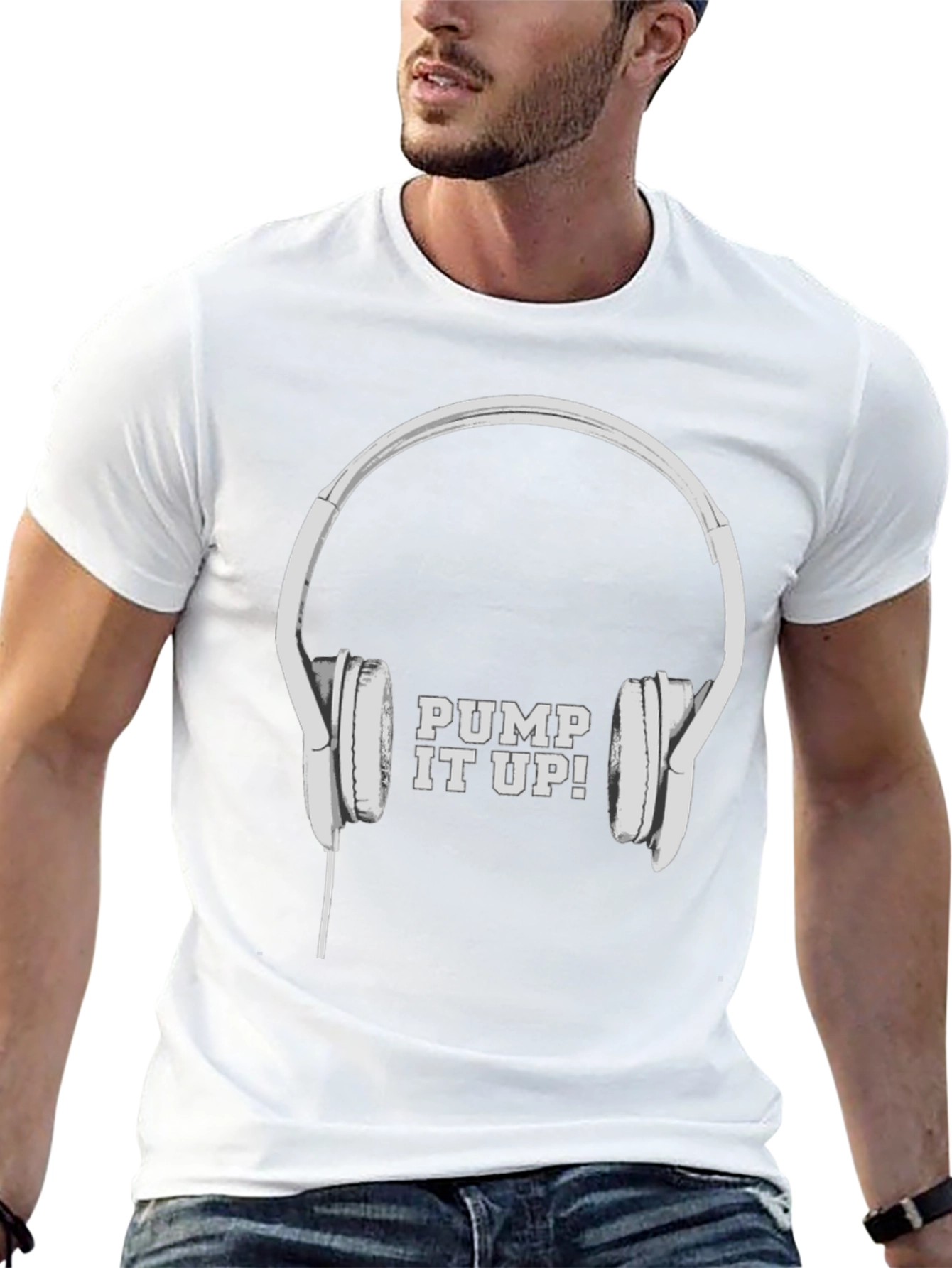 Pump It Up! Headphones Graphic Tee - Black