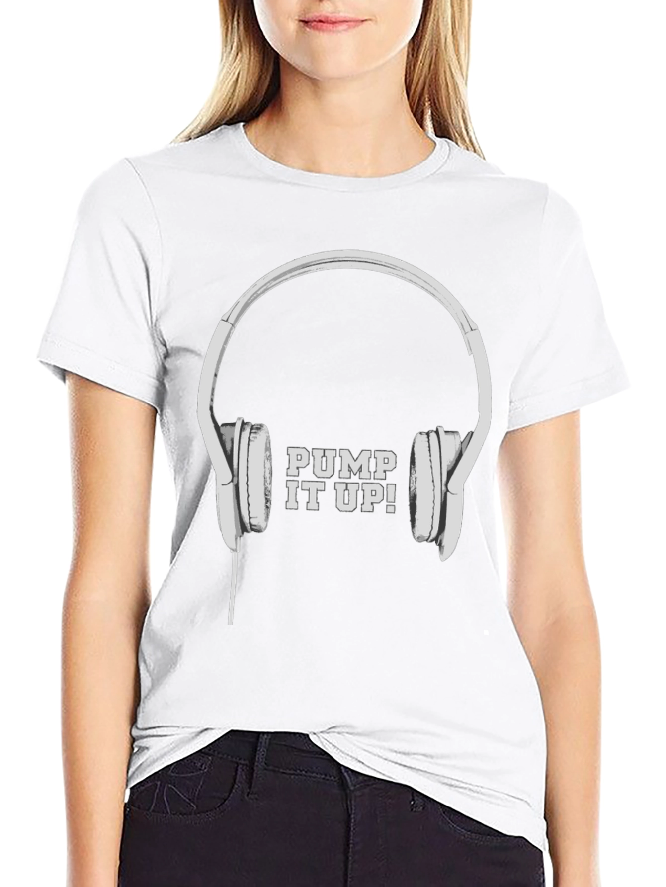 Pump It Up! Headphones Graphic Tee - Black