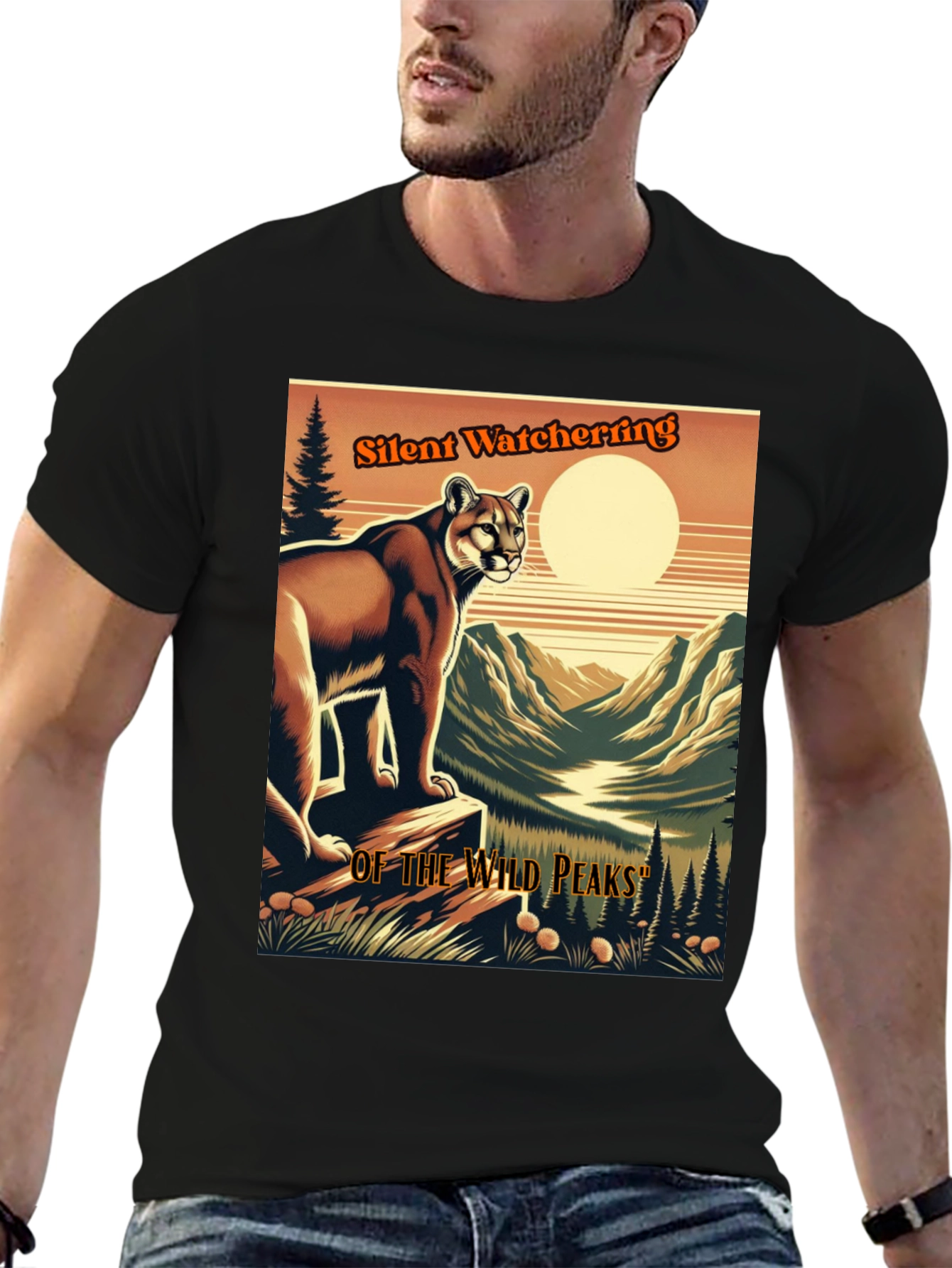 Silent Watcher T-Shirt | Wild Peaks Design