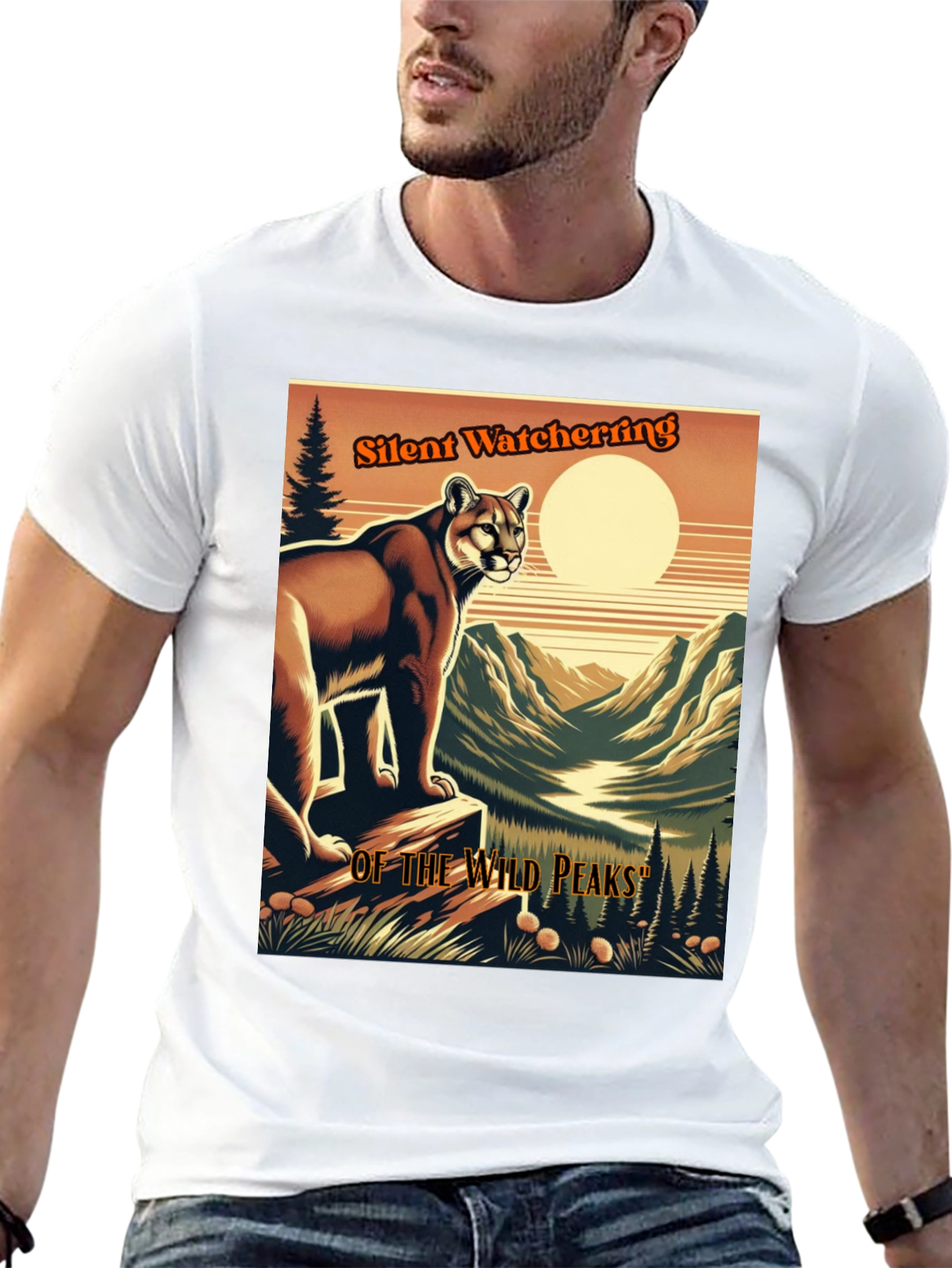 Silent Watcher T-Shirt | Wild Peaks Design
