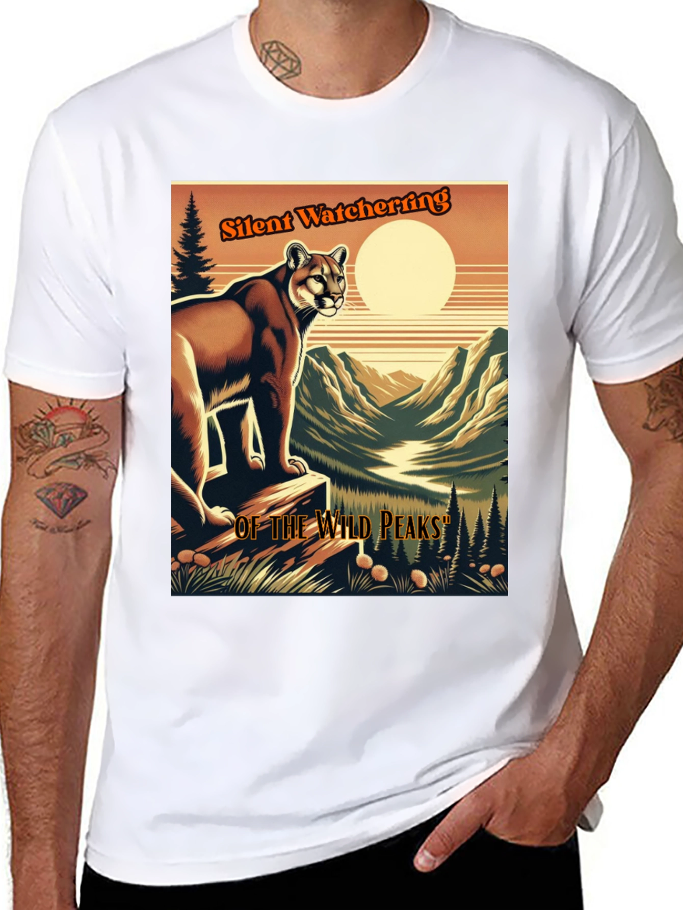 Silent Watcher T-Shirt | Wild Peaks Design