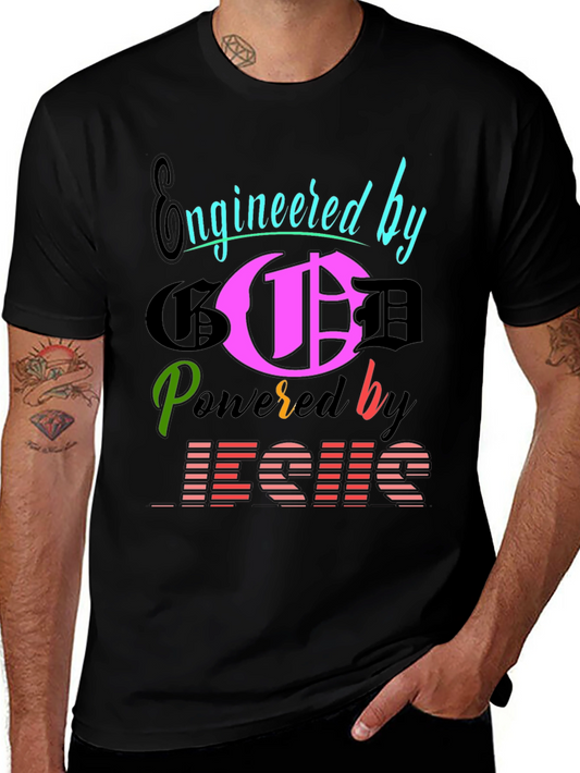 Engineered By God Powered By Jesus T-Shirt