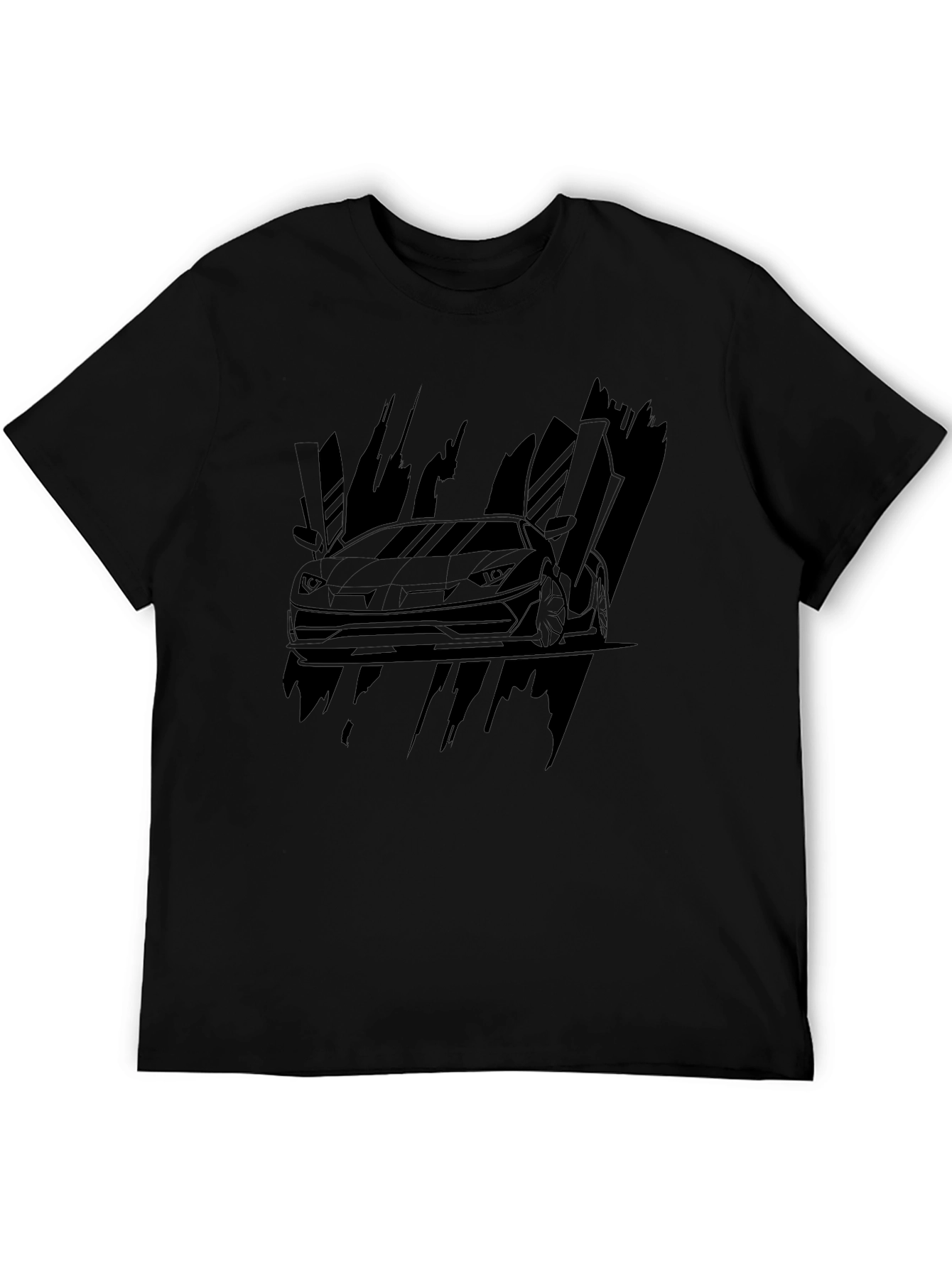 Black Car Graphic Tee - Modern Style