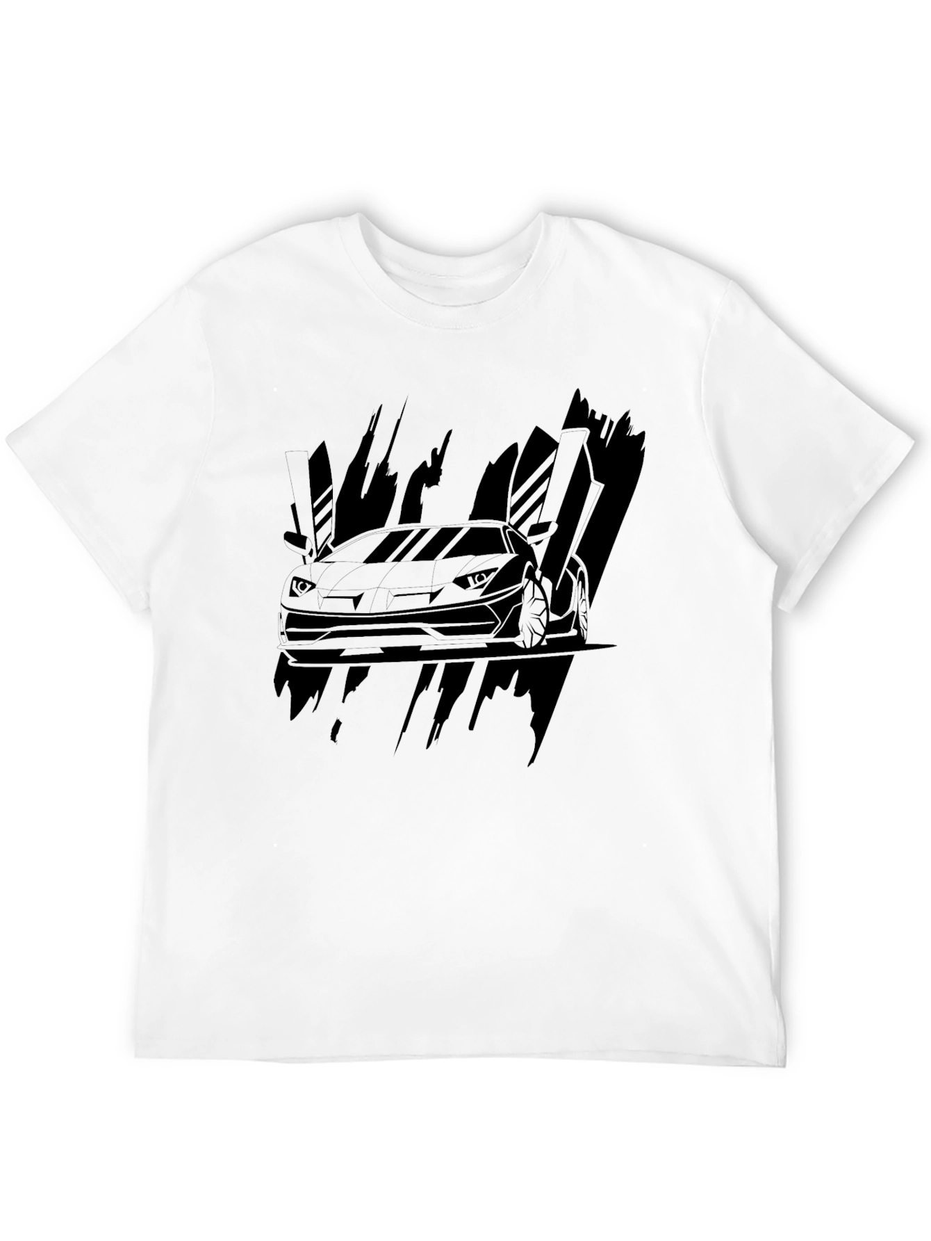 Black Car Graphic Tee - Modern Style