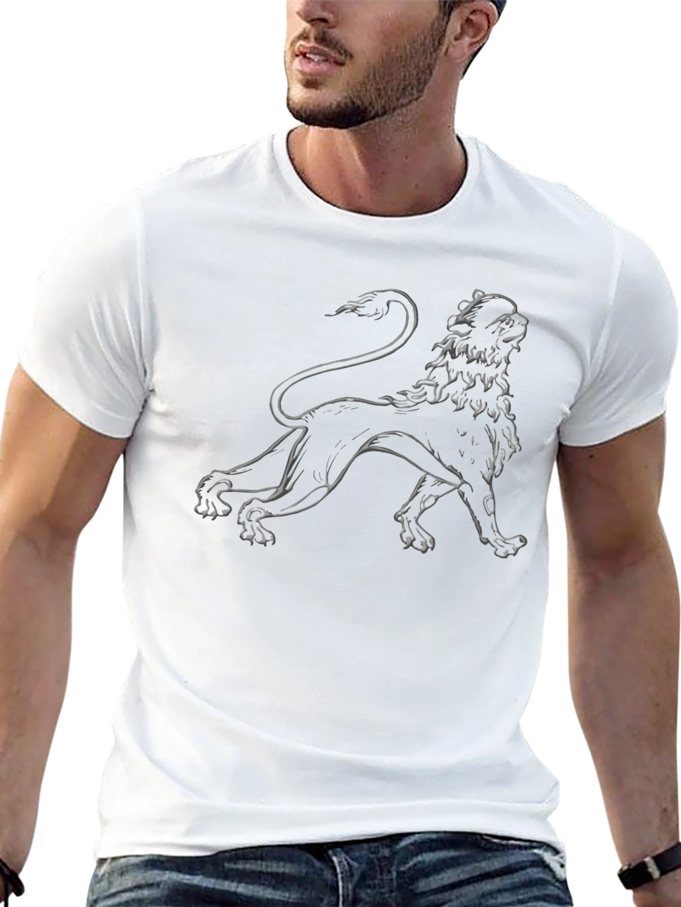 Lion Graphic Black T-Shirt - Stylish Menswear