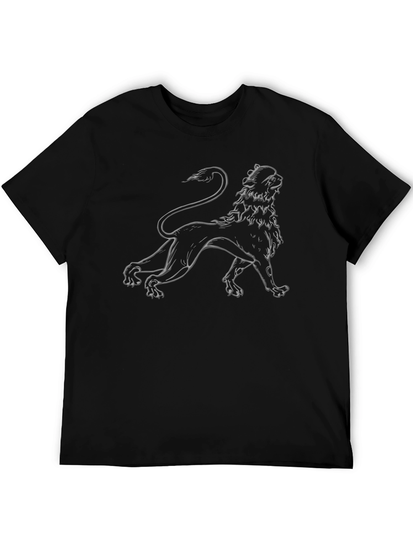 Lion Graphic Black T-Shirt - Stylish Menswear