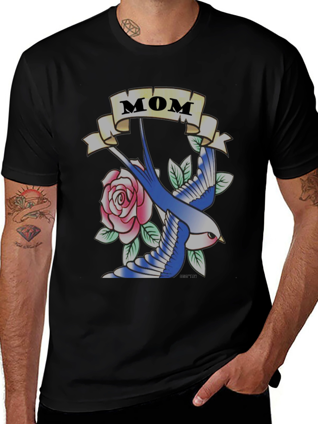 Mom Tattoo Graphic Tee - Classic Style