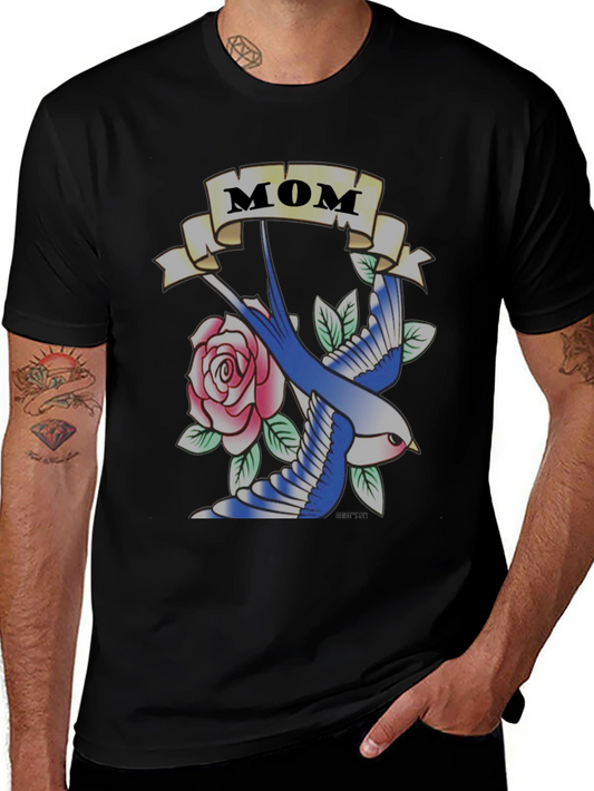 Mom Tattoo Graphic Tee - Classic Style