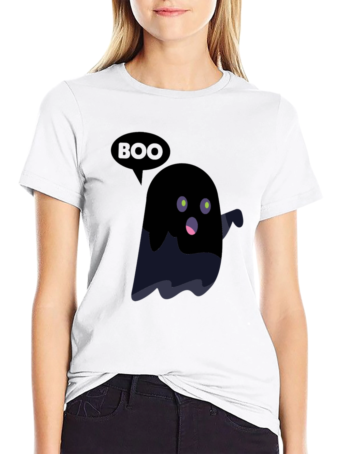 Boo Ghost Graphic Tee - Halloween T-Shirt
