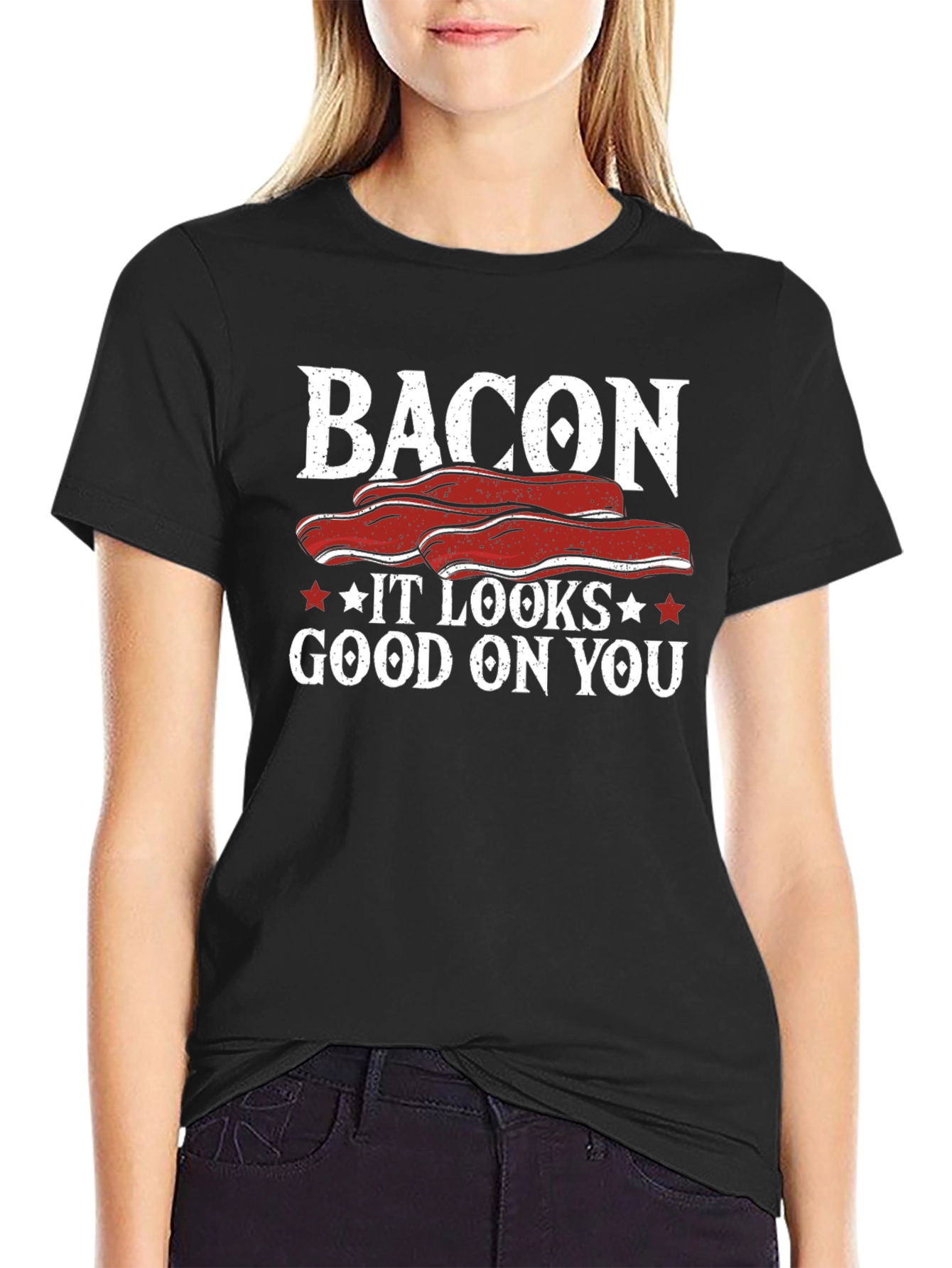 Bacon It Looks Good On You Funny T-Shirt