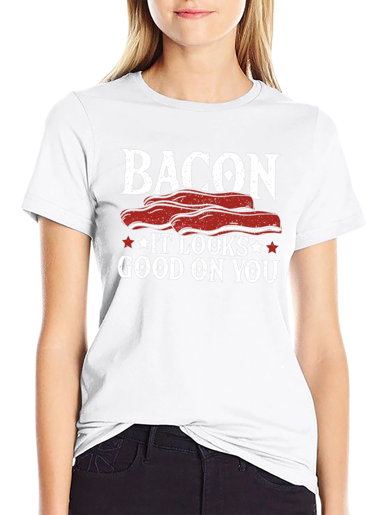 Bacon It Looks Good On You Funny T-Shirt
