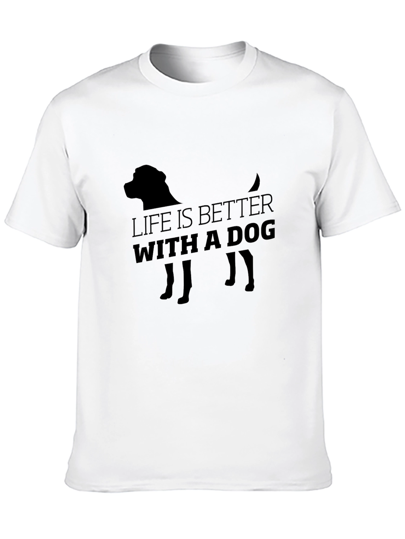 Life is Better with a Dog Black T-Shirt
