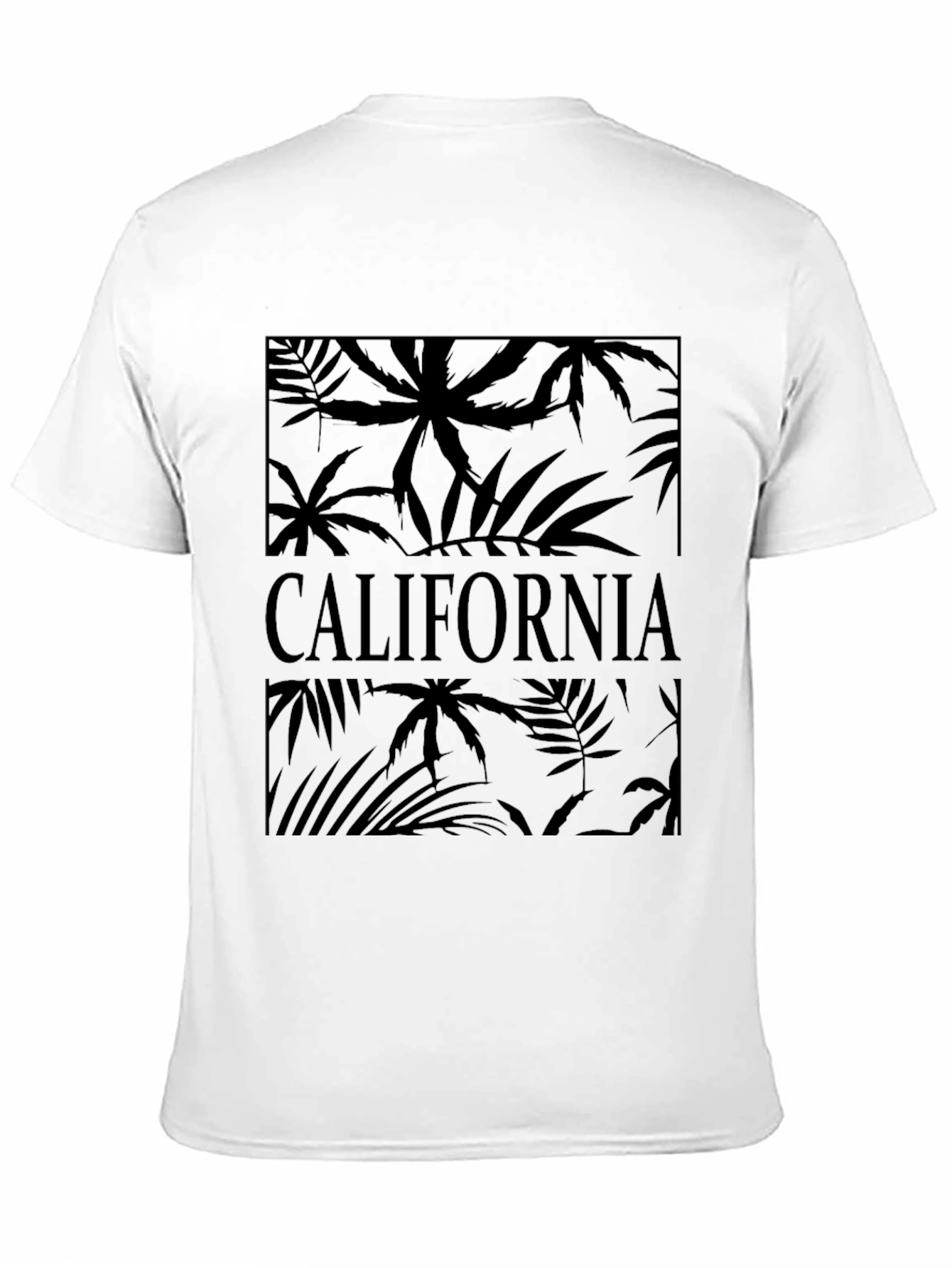 California Palms Graphic Tee - Black Cotton Blend