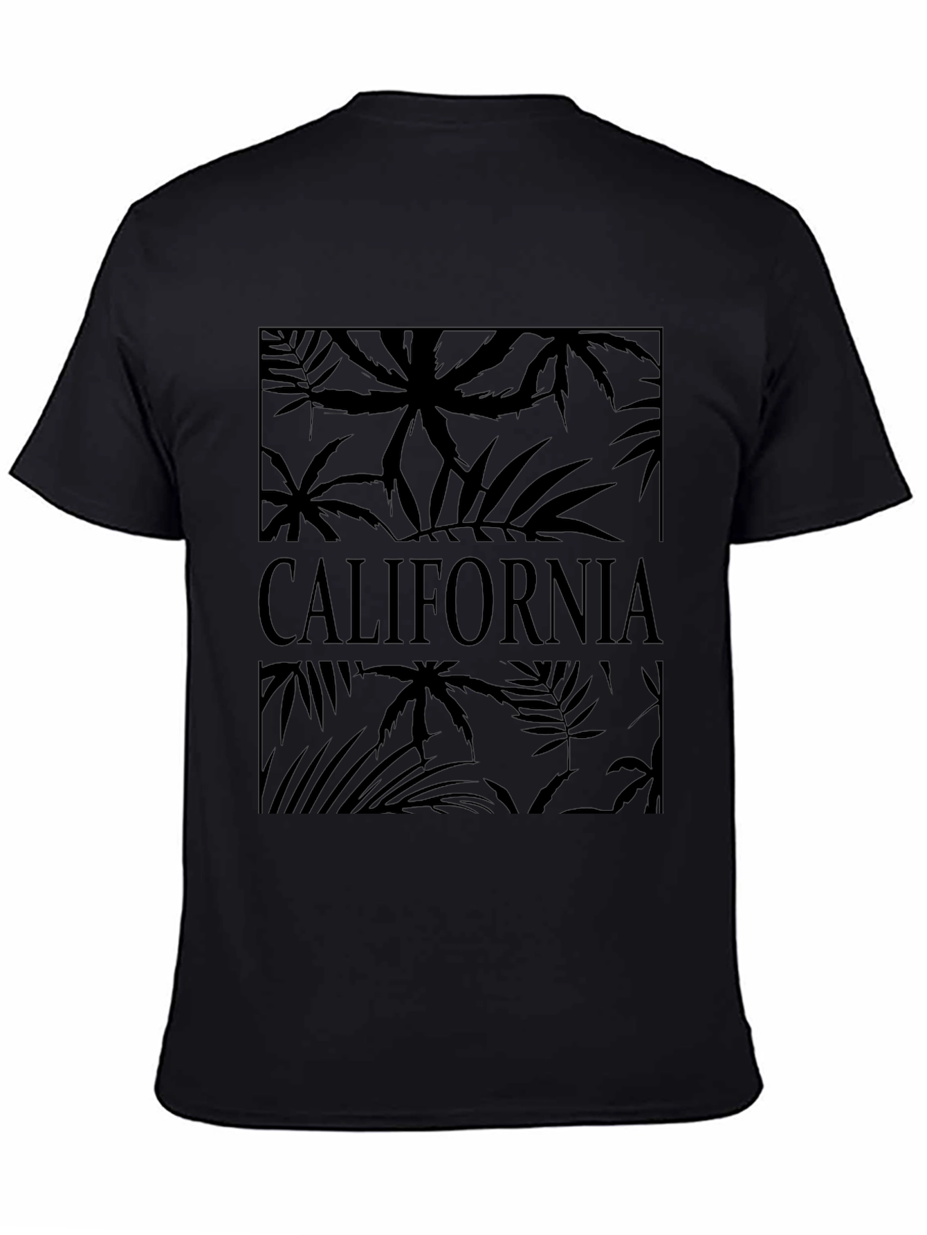 California Palms Graphic Tee - Black Cotton Blend