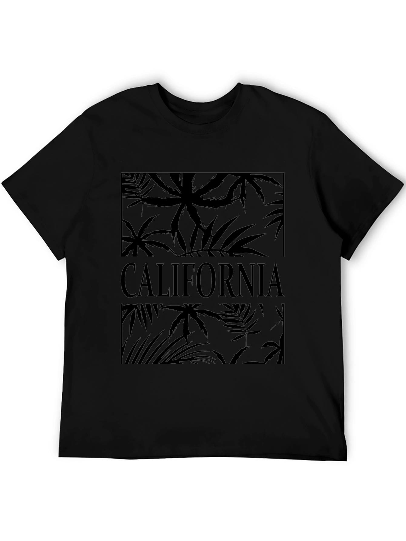 California Palms Graphic Tee - Black Cotton Blend