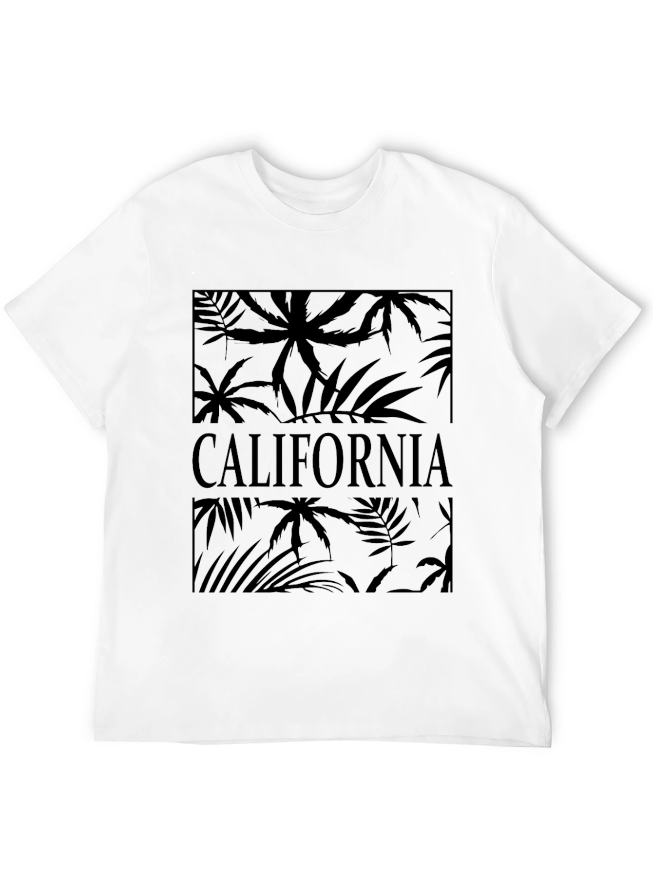California Palms Graphic Tee - Black Cotton Blend