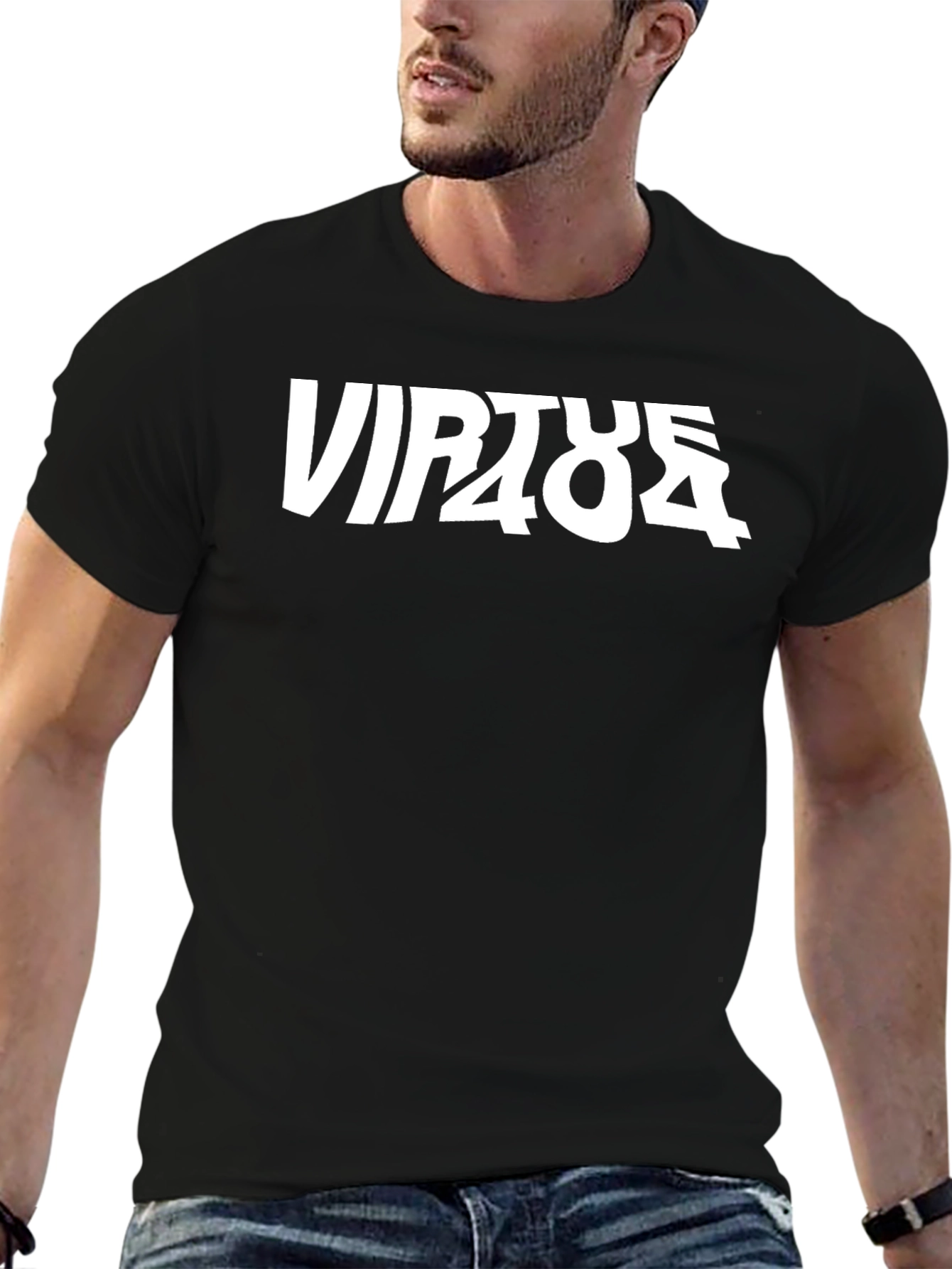 Virtue 404 Graphic Print Black T-Shirt