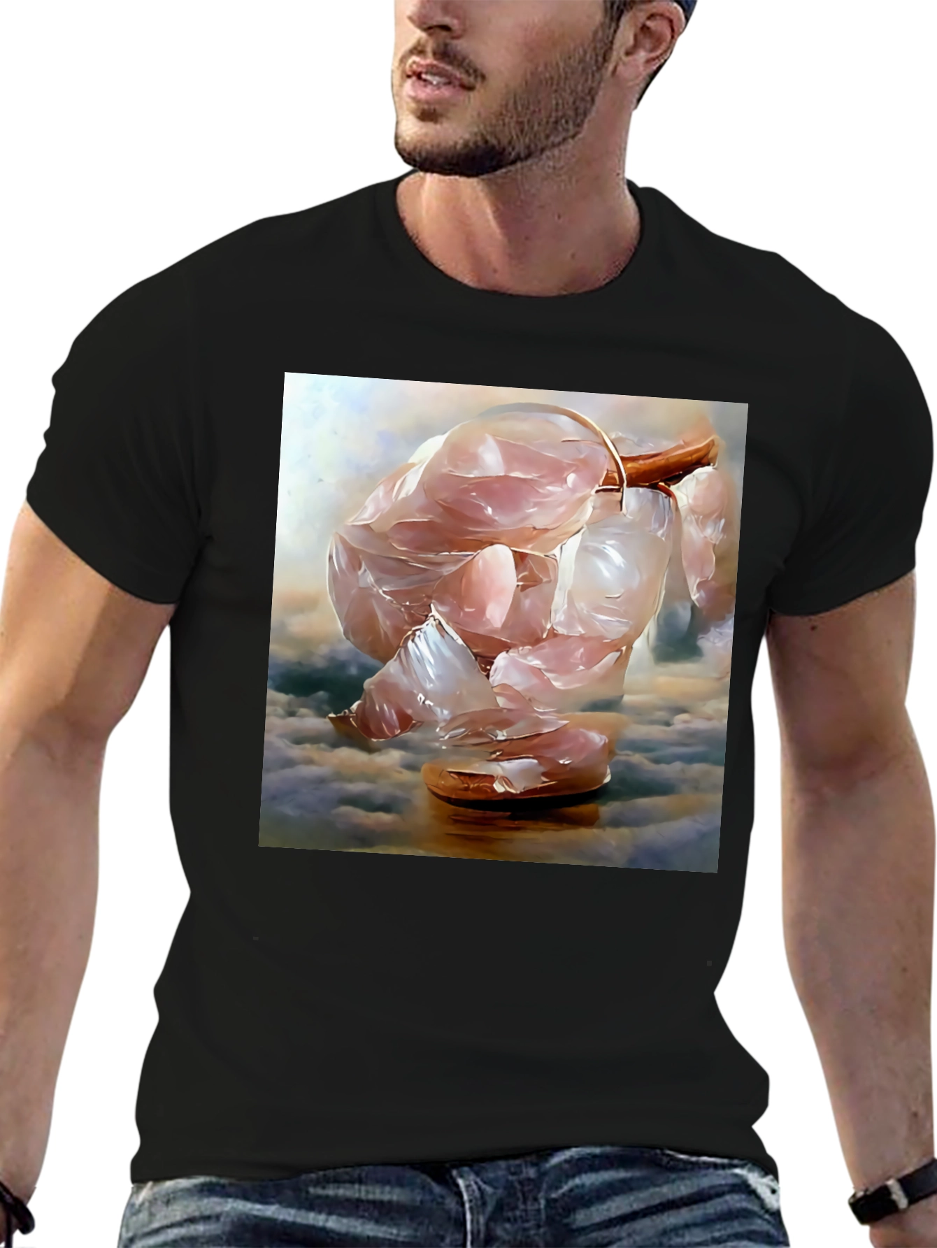Surreal Floating Meat Abstract Graphic T-Shirt