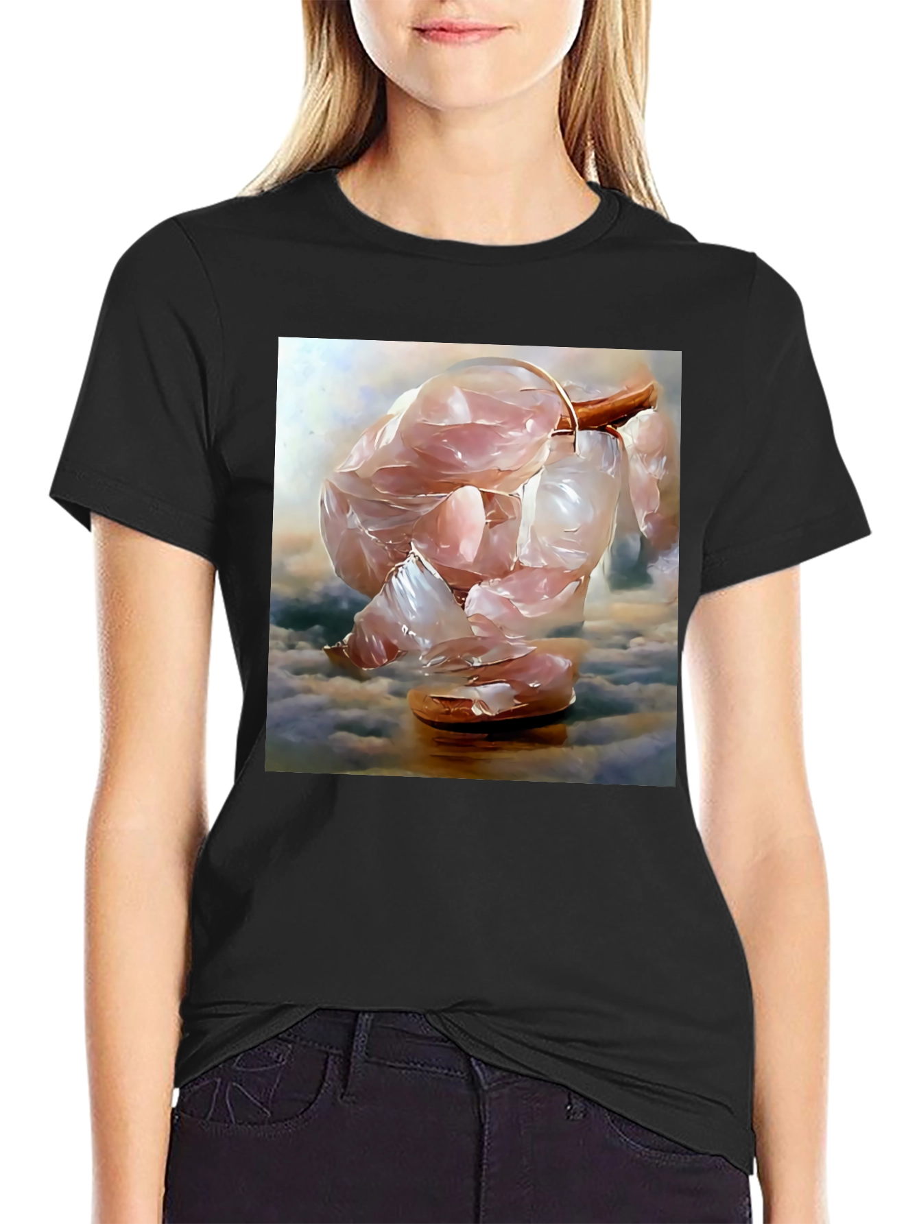 Surreal Floating Meat Abstract Graphic T-Shirt