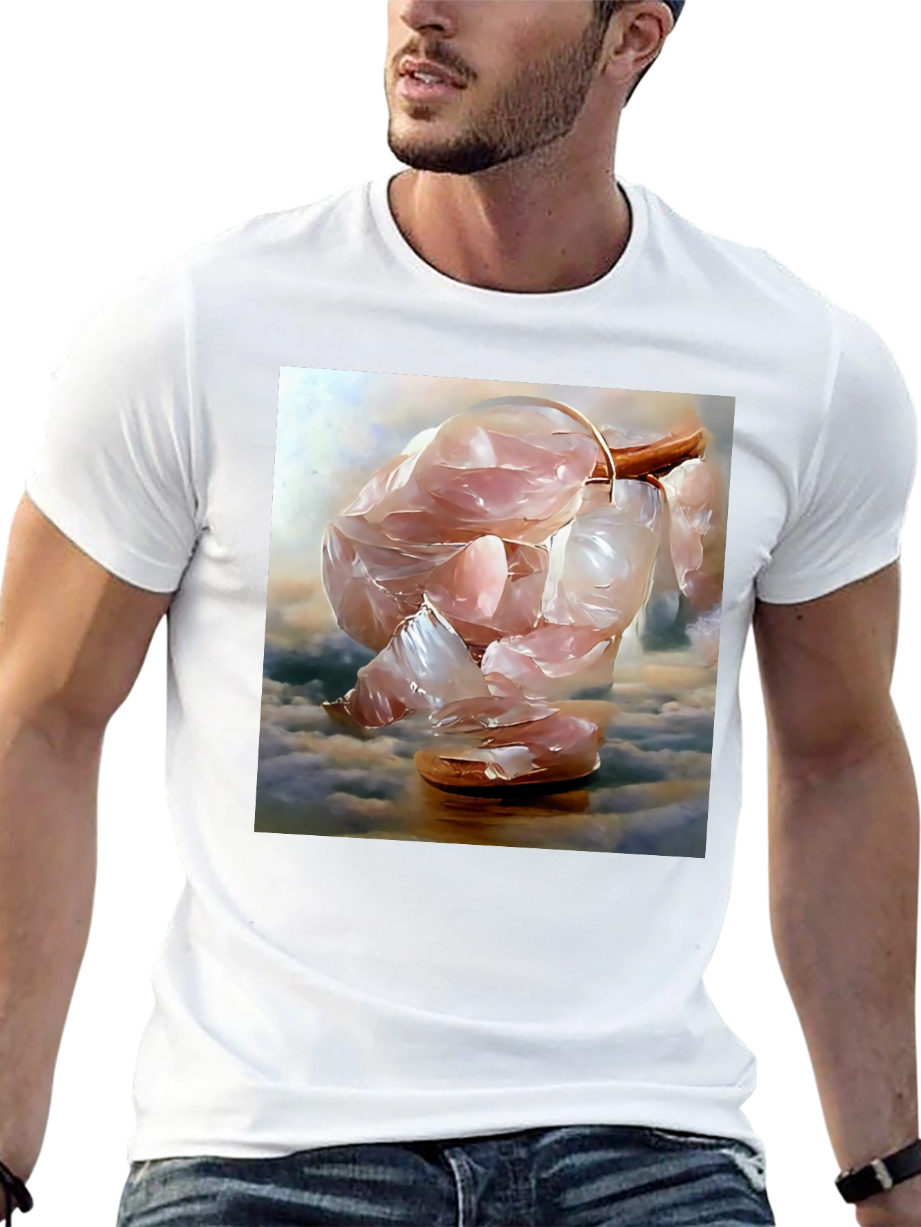 Surreal Floating Meat Abstract Graphic T-Shirt