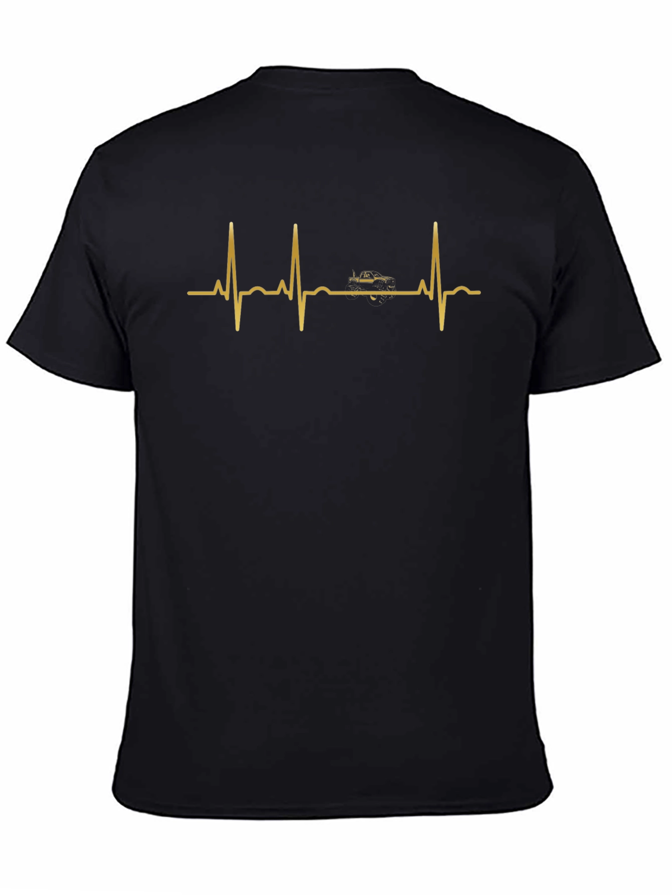 Car Heartbeat Graphic Tee - Black
