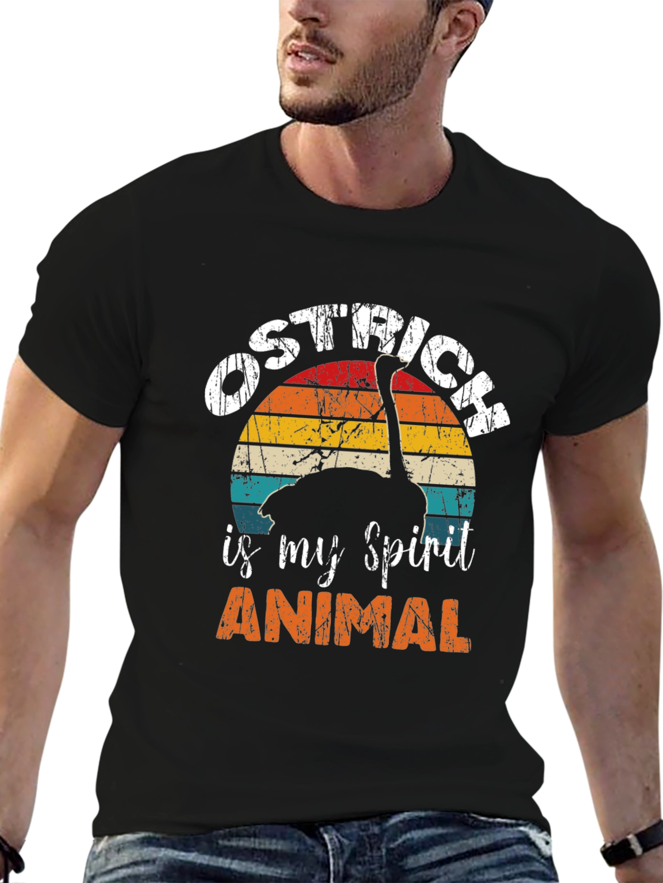 Ostrich Spirit Animal Graphic T-Shirt