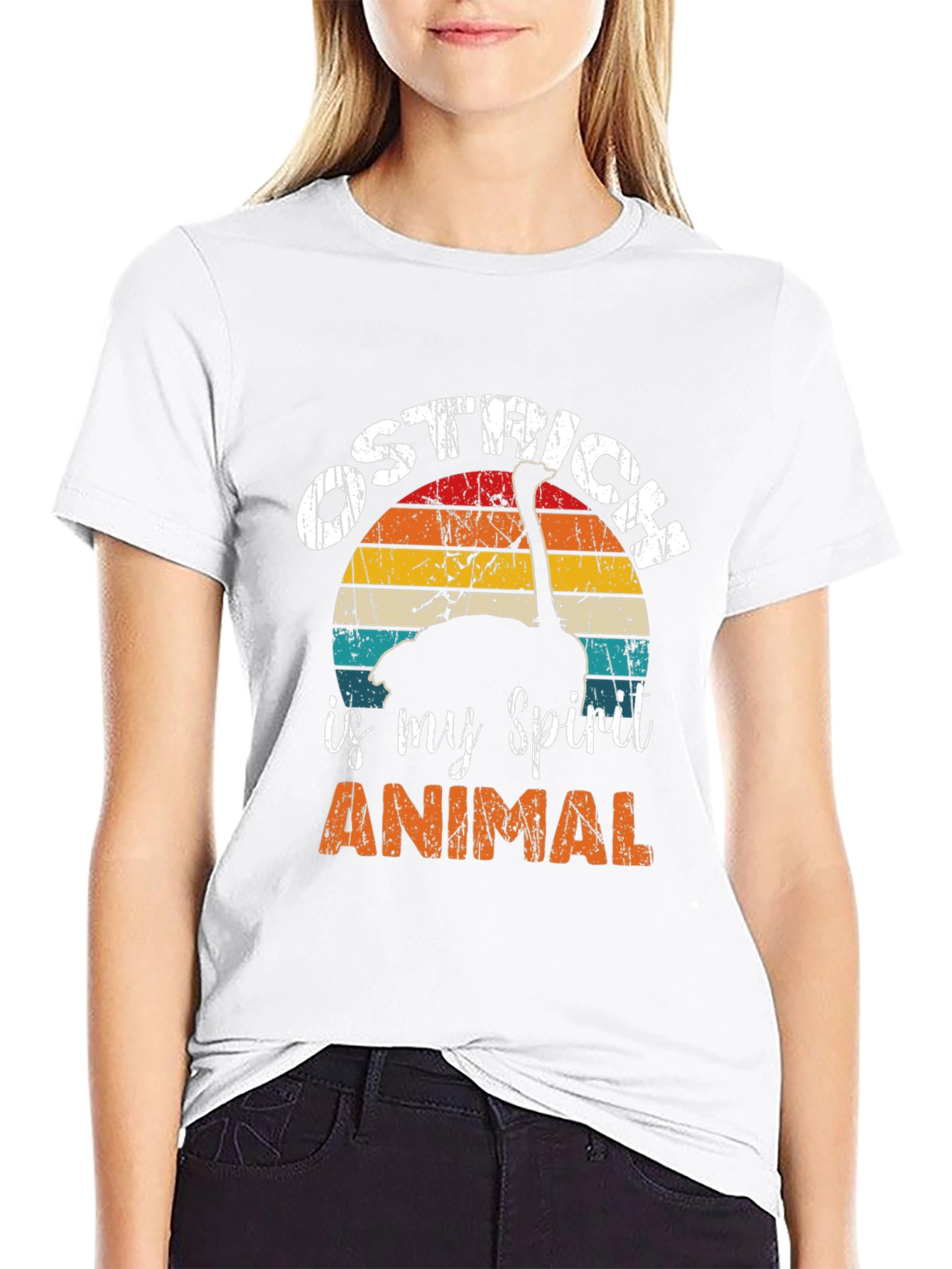 Ostrich Spirit Animal Graphic T-Shirt
