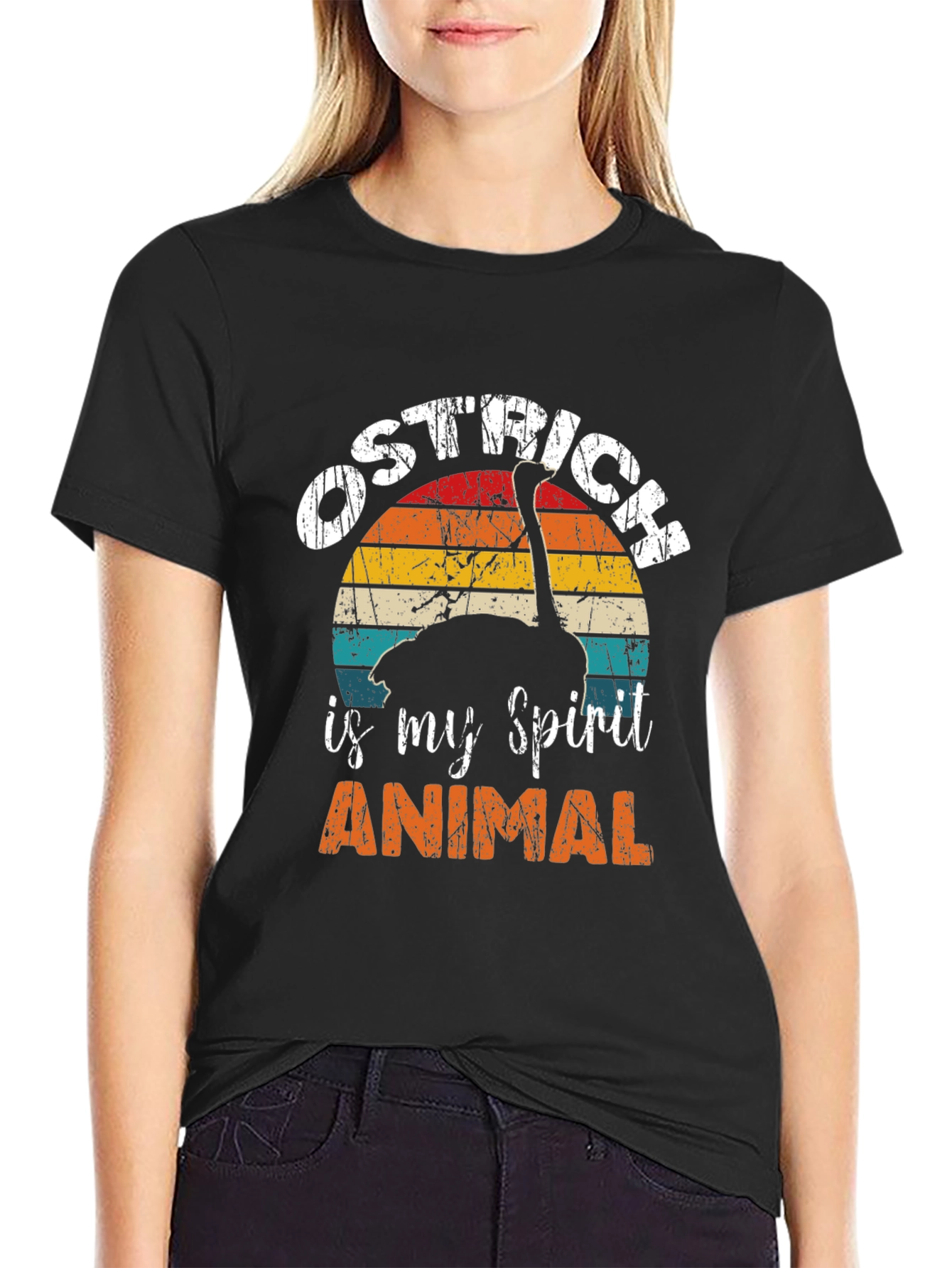 Ostrich Spirit Animal Graphic T-Shirt