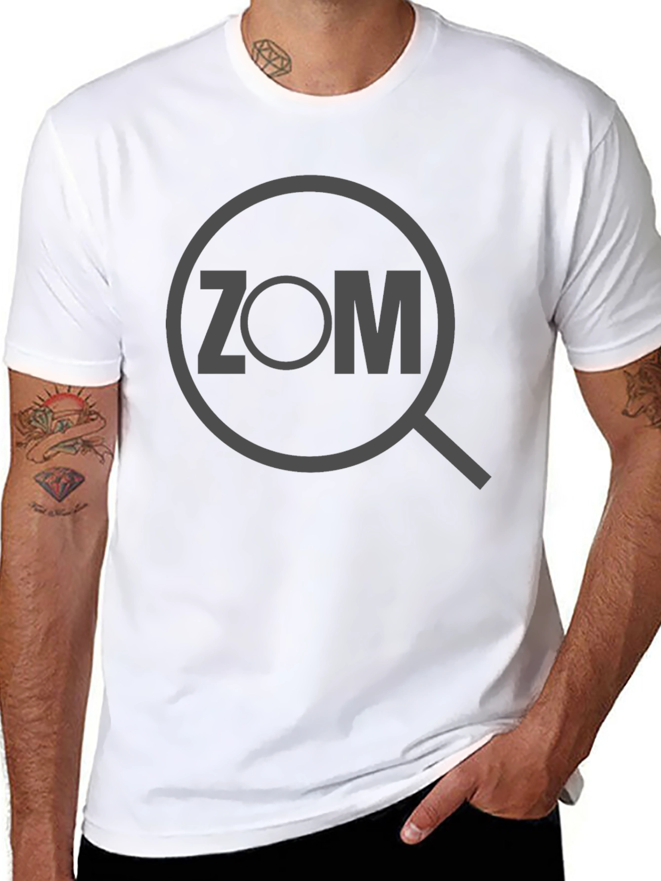 ZOM Magnifying Glass Graphic Tee - Black