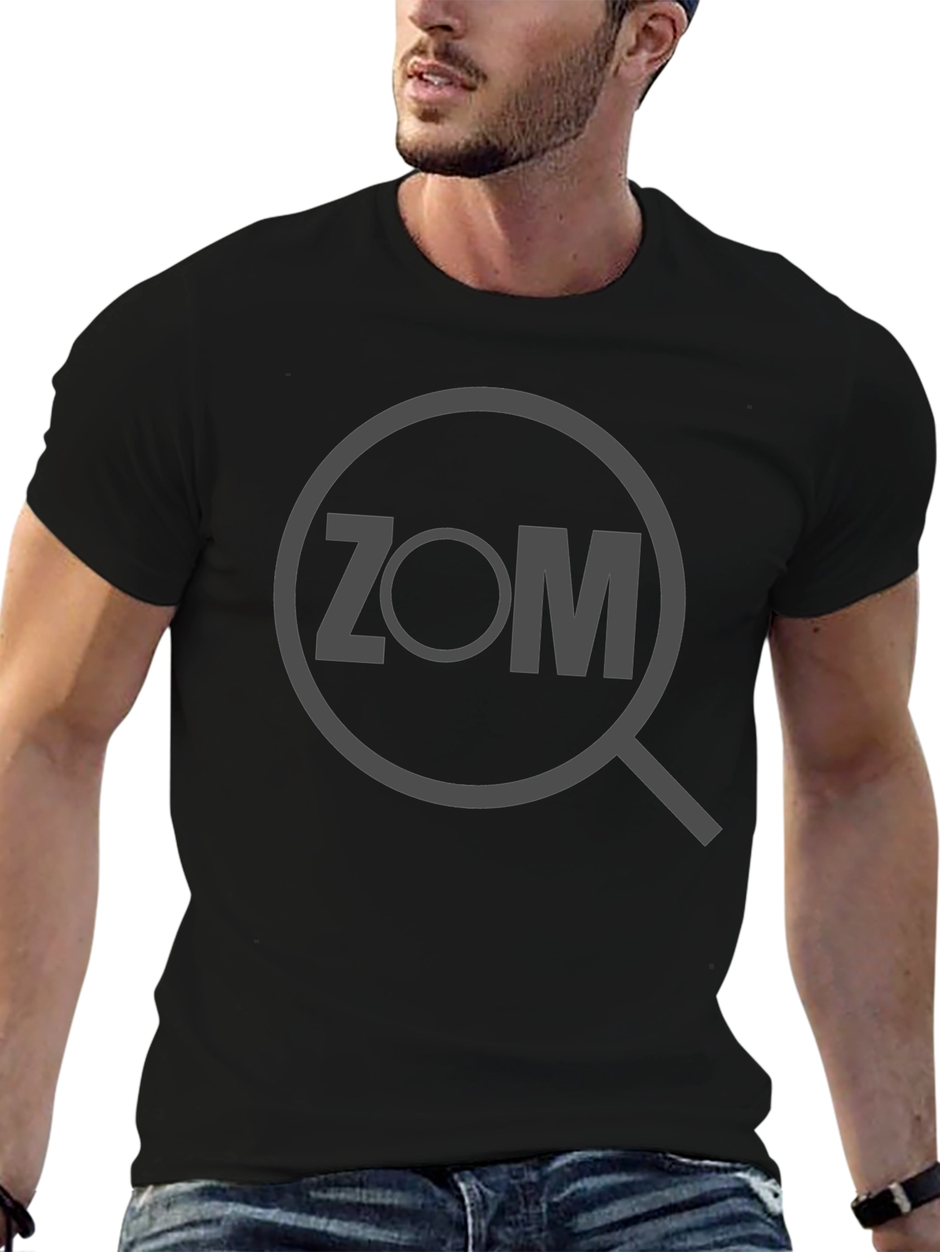 ZOM Magnifying Glass Graphic Tee - Black