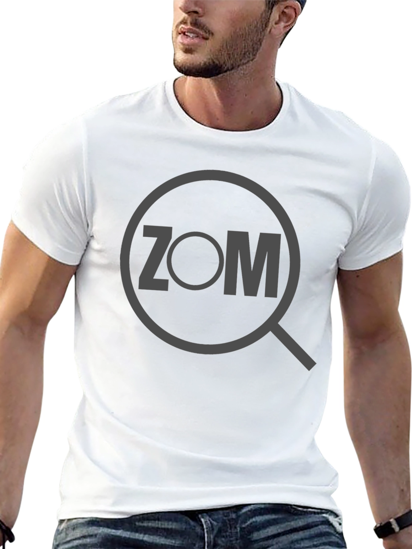 ZOM Magnifying Glass Graphic Tee - Black