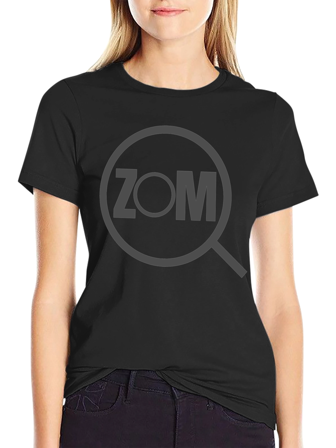 ZOM Magnifying Glass Graphic Tee - Black