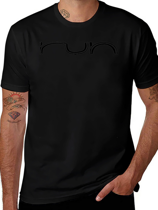 Minimalist Run Graphic Black T-Shirt
