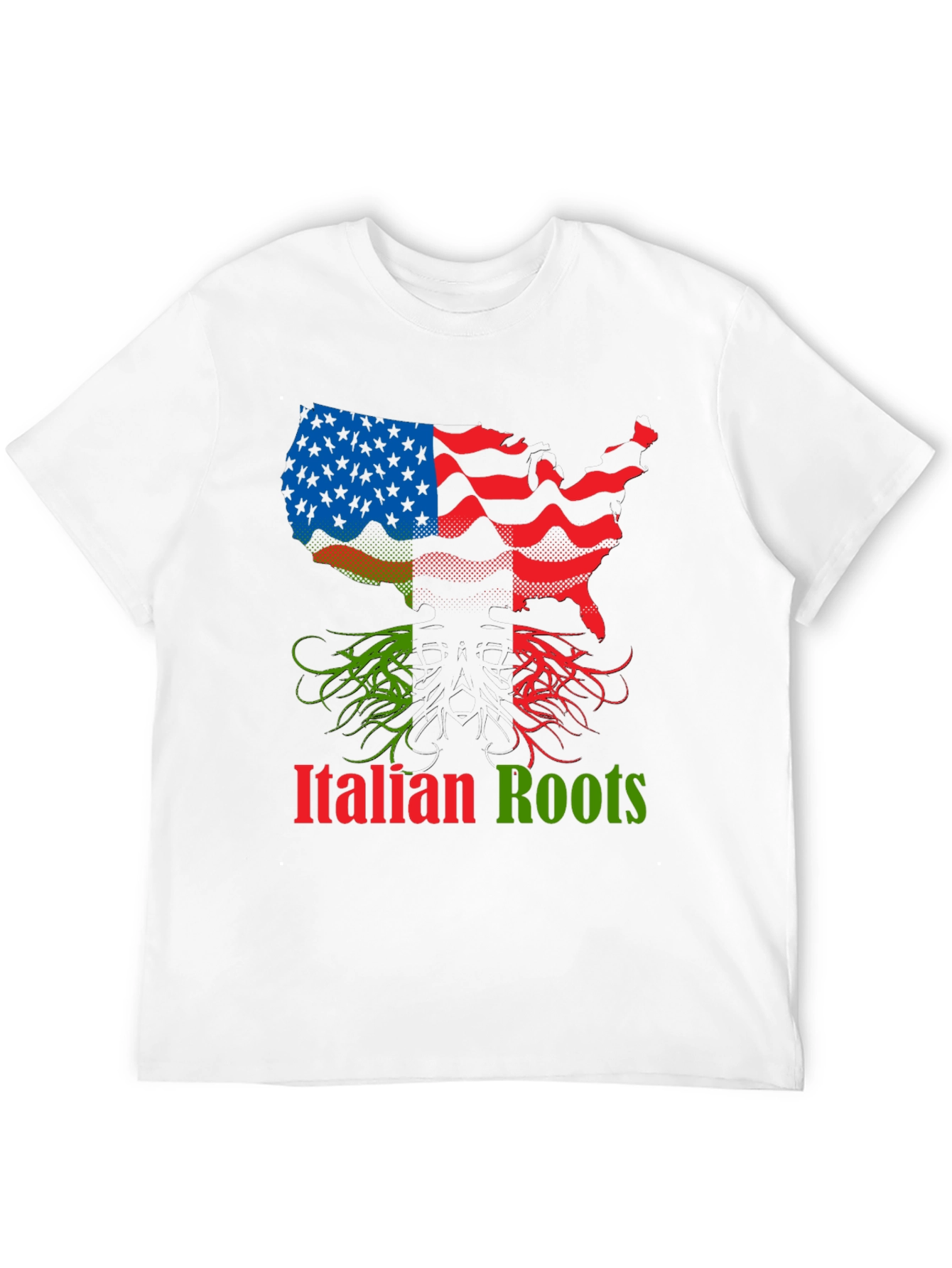 Italian Roots USA Flag T-Shirt