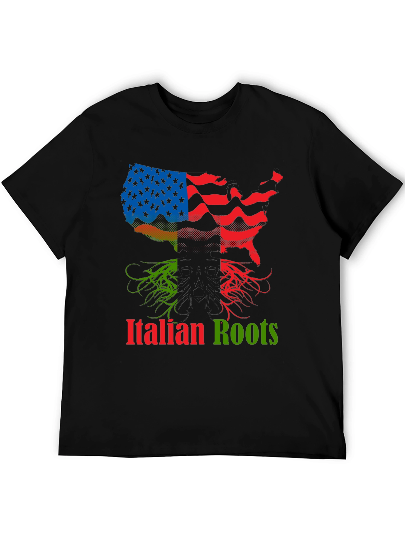 Italian Roots USA Flag T-Shirt