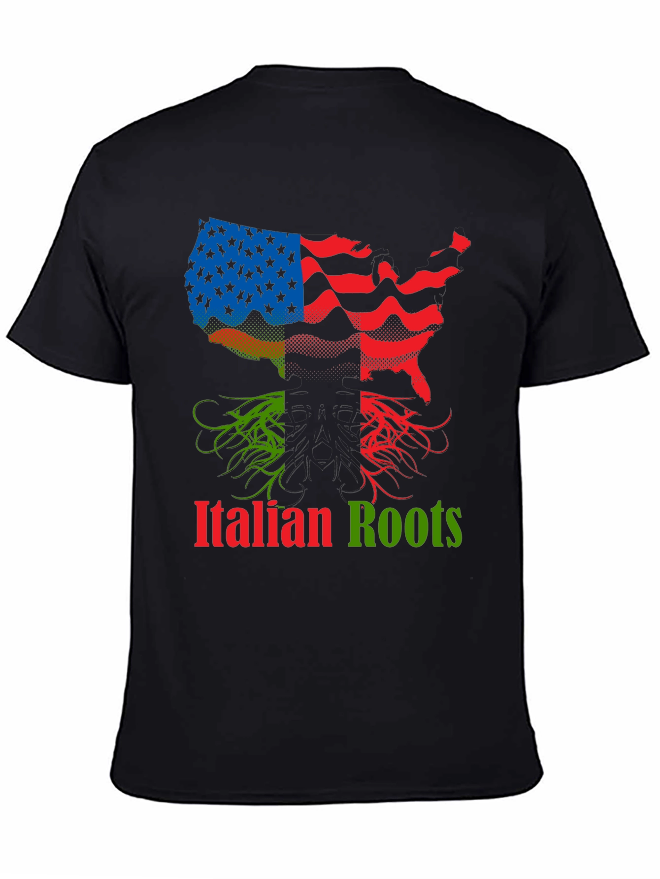 Italian Roots USA Flag T-Shirt