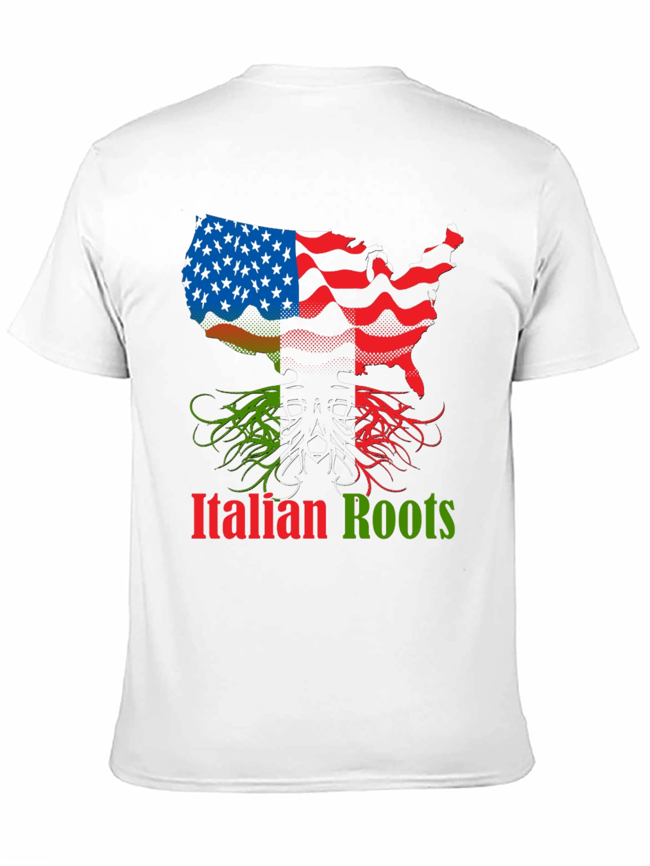 Italian Roots USA Flag T-Shirt
