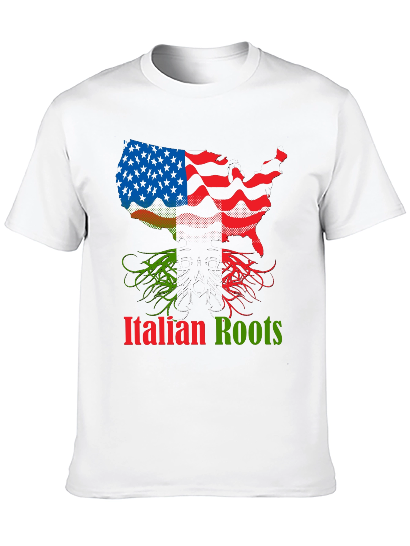 Italian Roots USA Flag T-Shirt
