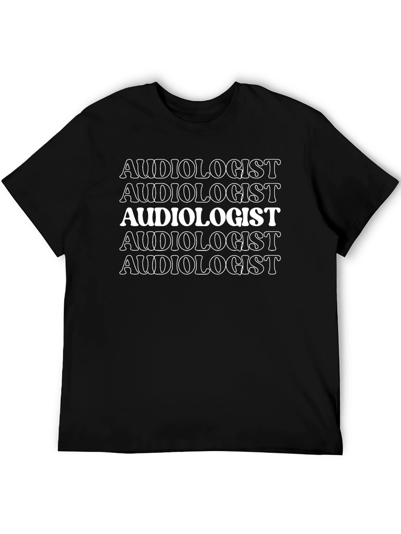 Audiologist Graphic Tee - Stylish Black Cotton T-Shirt