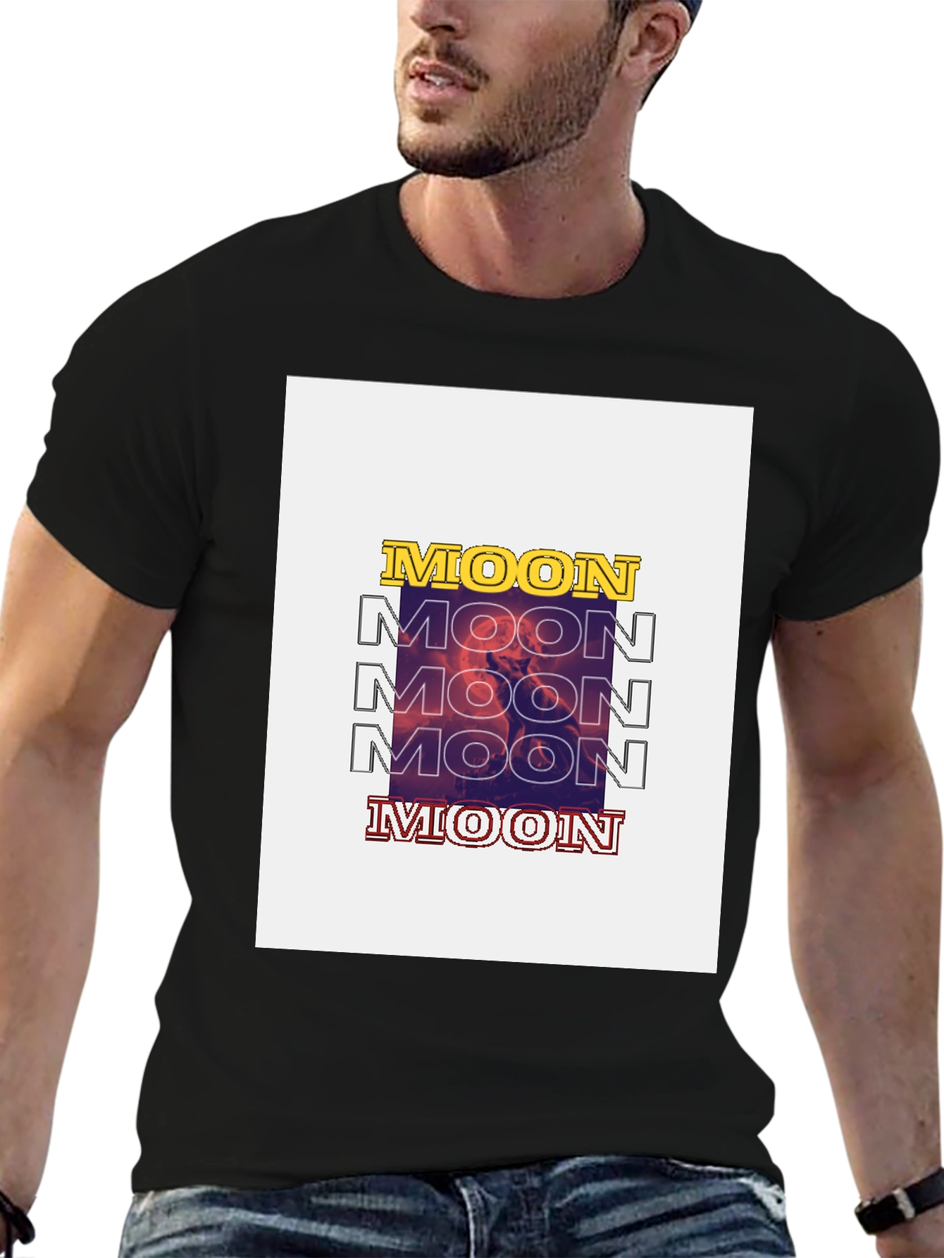 Moon Graphic T-Shirt - Trendy Streetwear