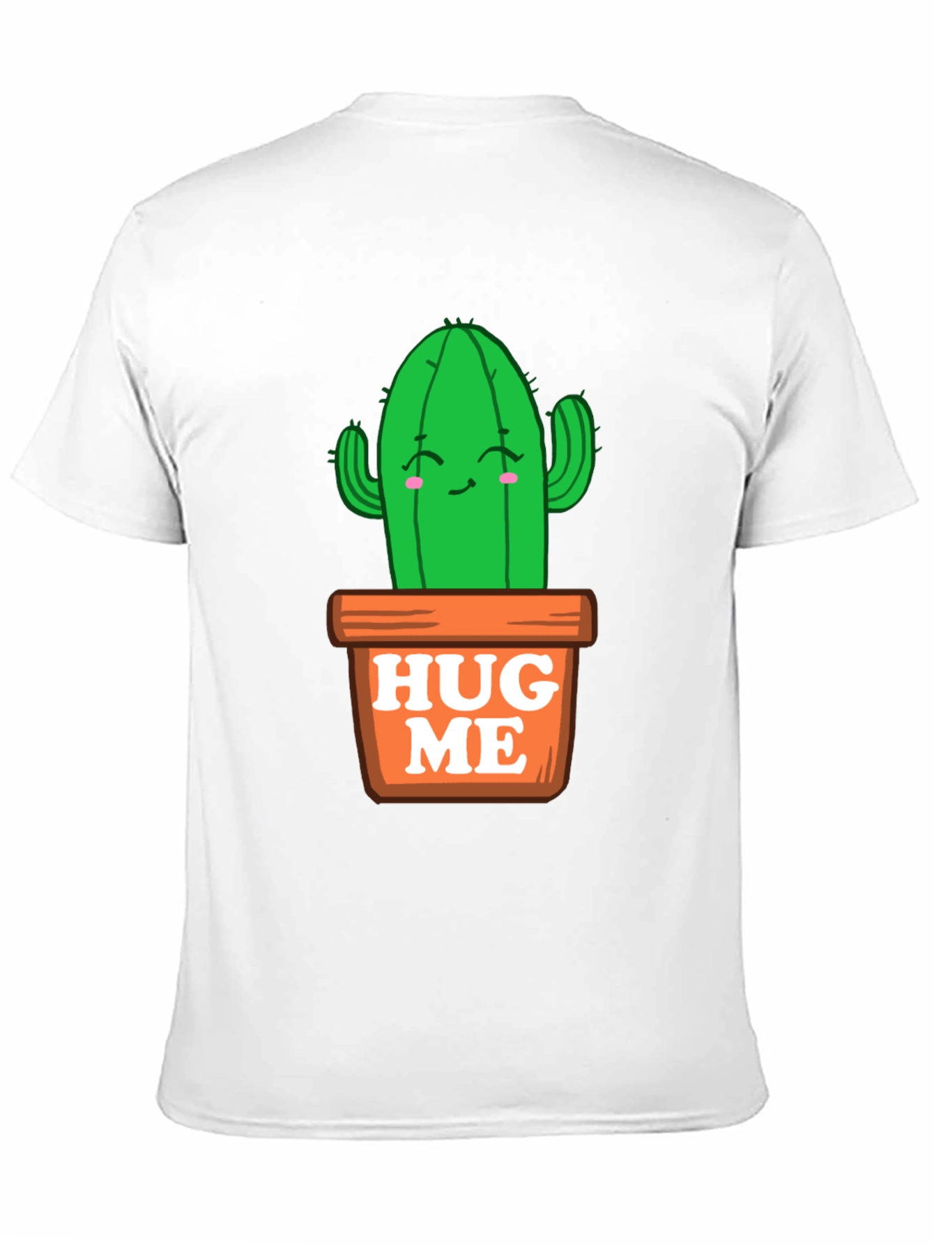 Cute Cactus Hug Me T-Shirt - Black