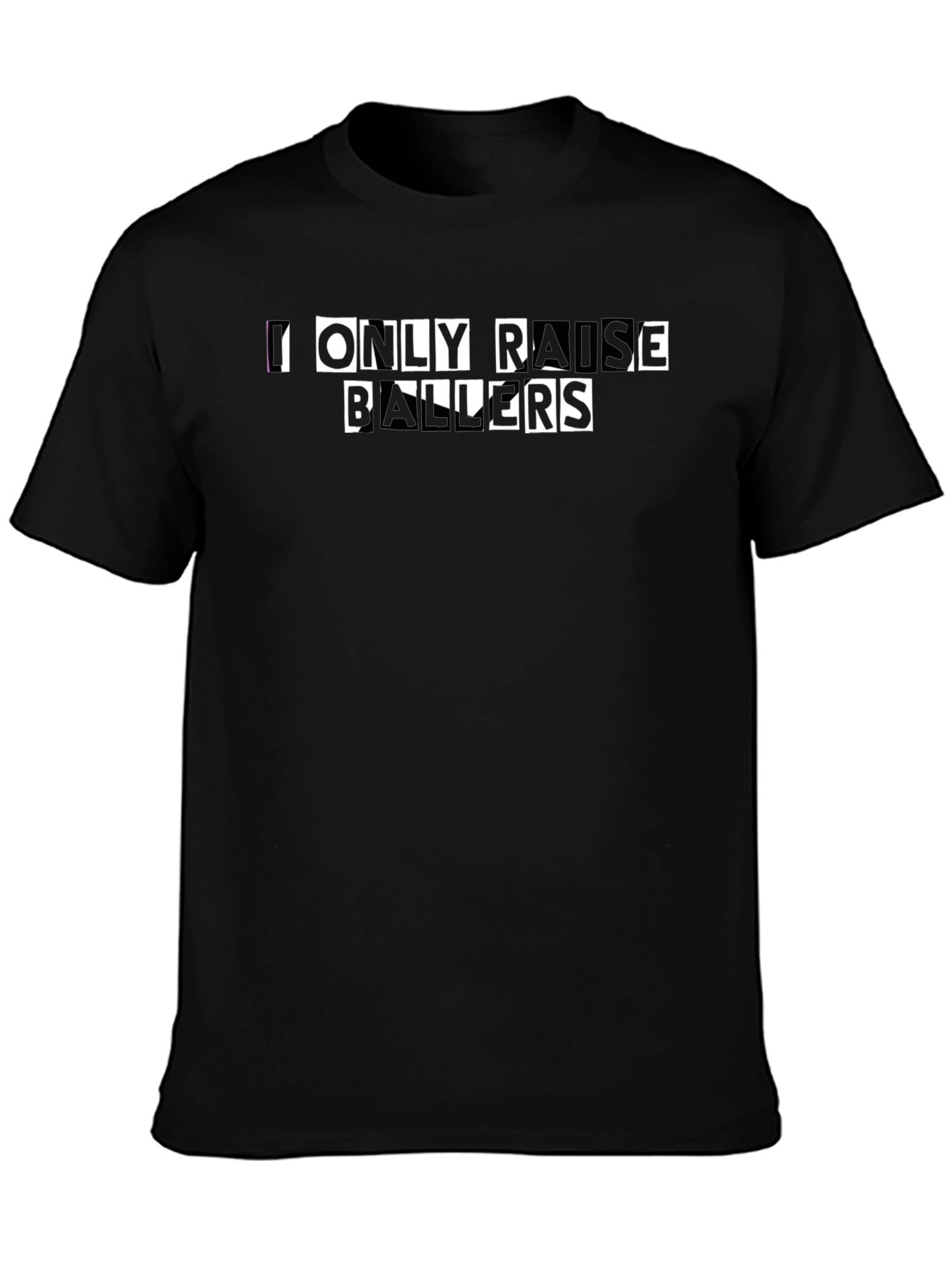 I Only Raise Ballers Graphic Tee - Black T-Shirt