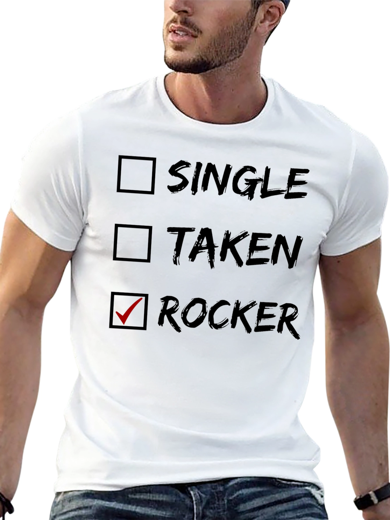 Rocker T-Shirt - Single Taken Rocker Novelty Tee