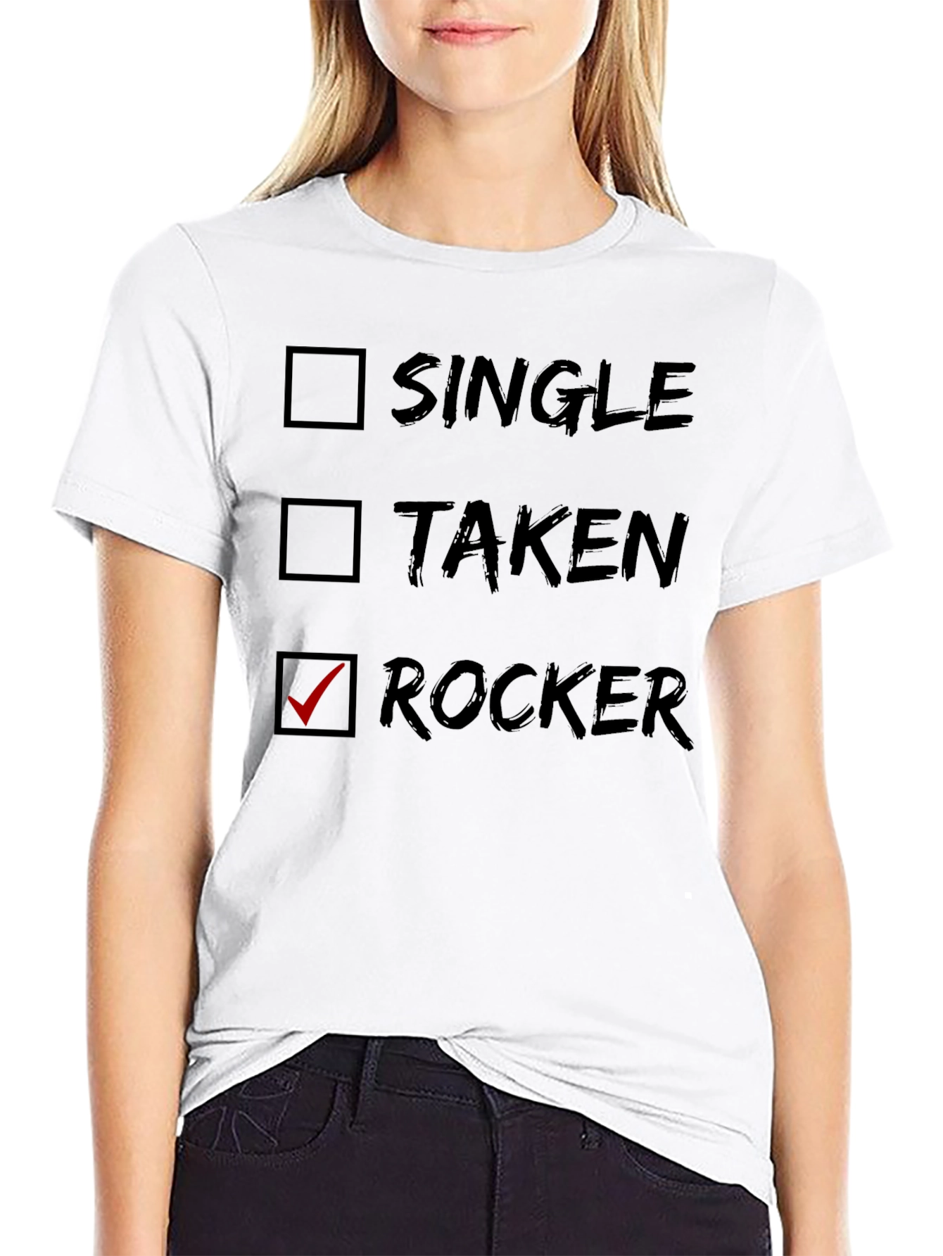 Rocker T-Shirt - Single Taken Rocker Novelty Tee