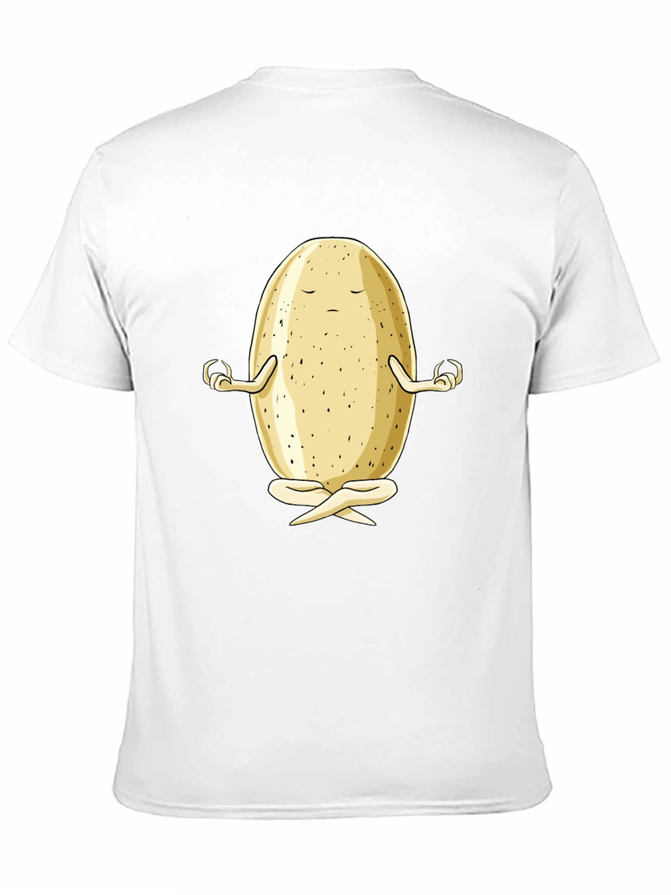 Zen Potato Graphic Tee - Meditating Spud Black T-Shirt