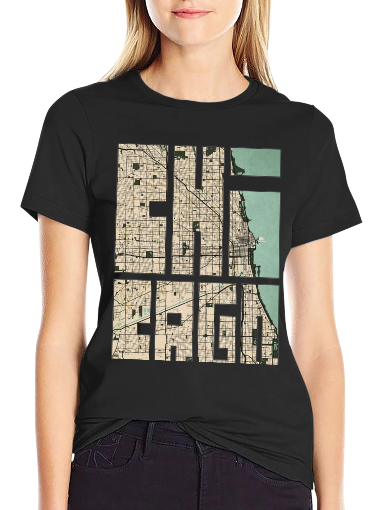 Chicago Map Graphic Tee - Urban Style