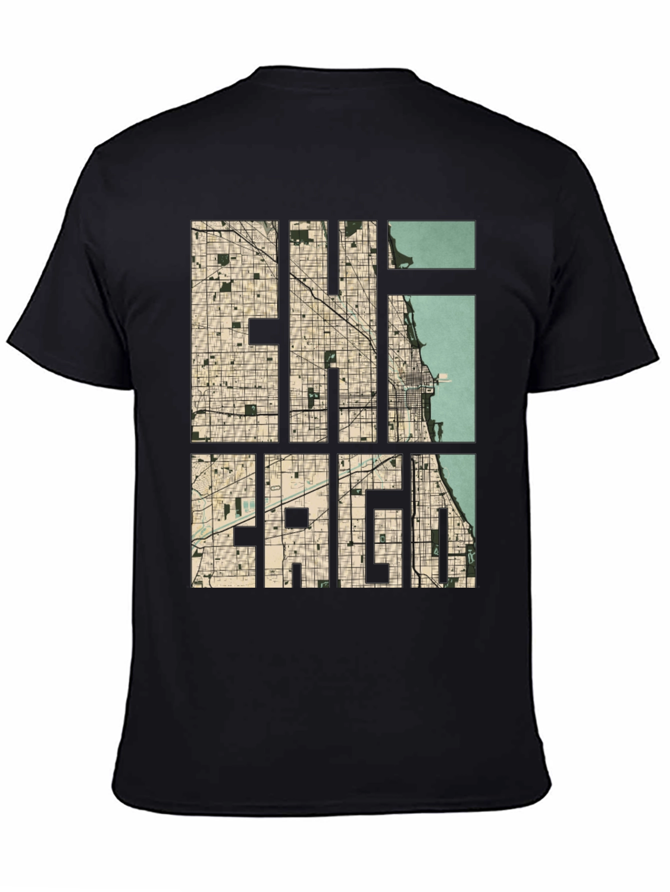 Chicago Map Graphic Tee - Urban Style