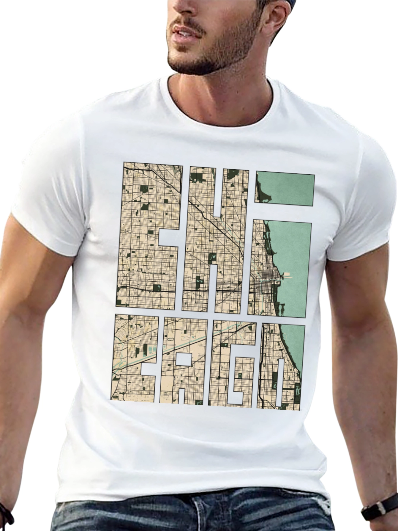 Chicago Map Graphic Tee - Urban Style